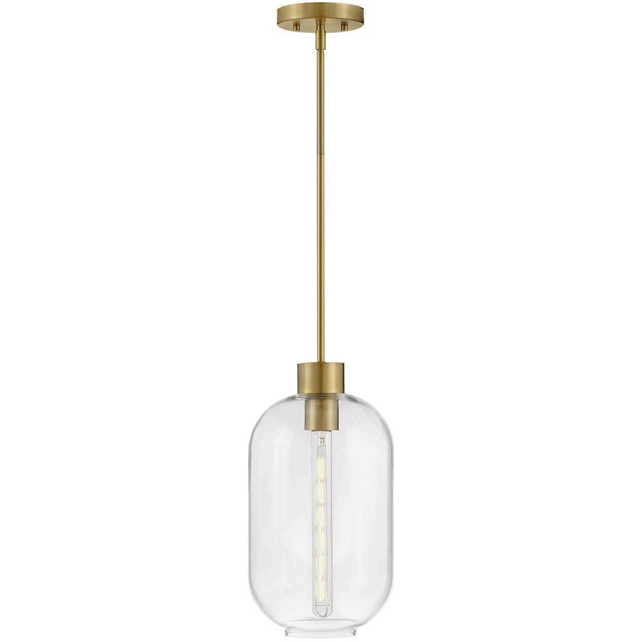 Greer LED 8.5 inch Lacquered Brass Pendant Ceiling Light