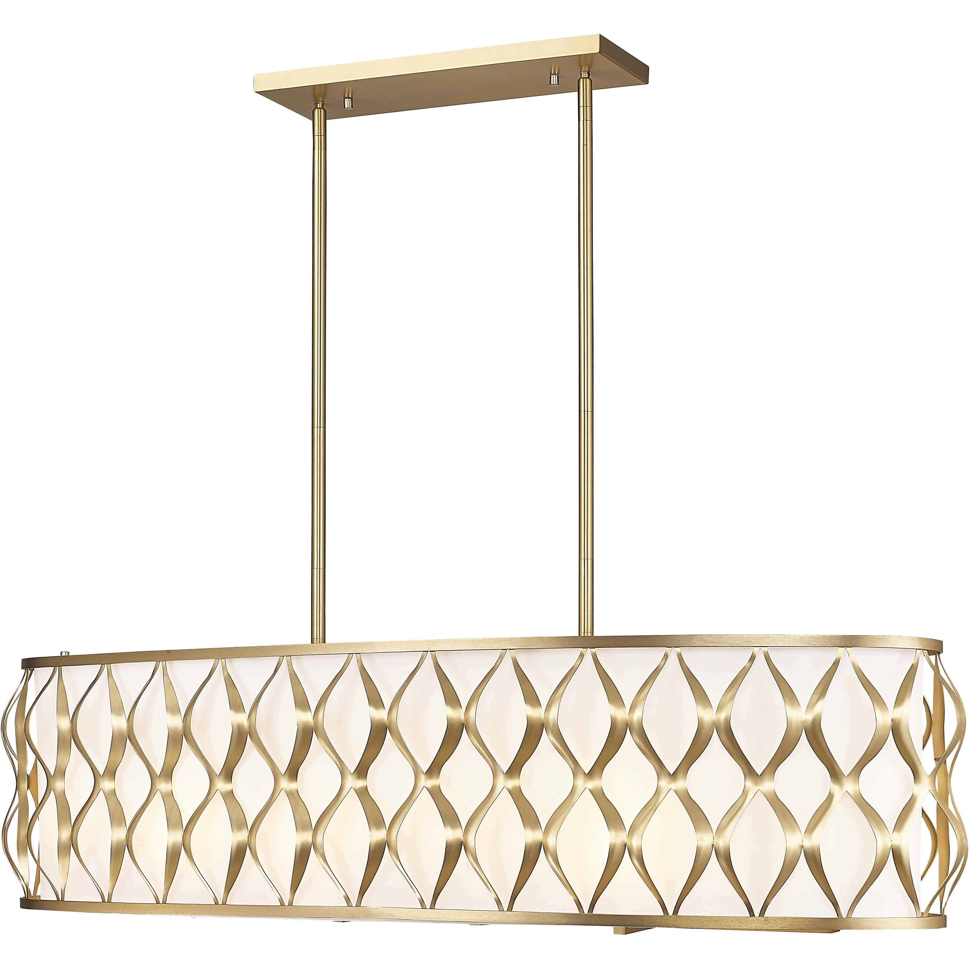 Harden 10 Light 43 inch Modern Gold Linear Chandelier Ceiling Light