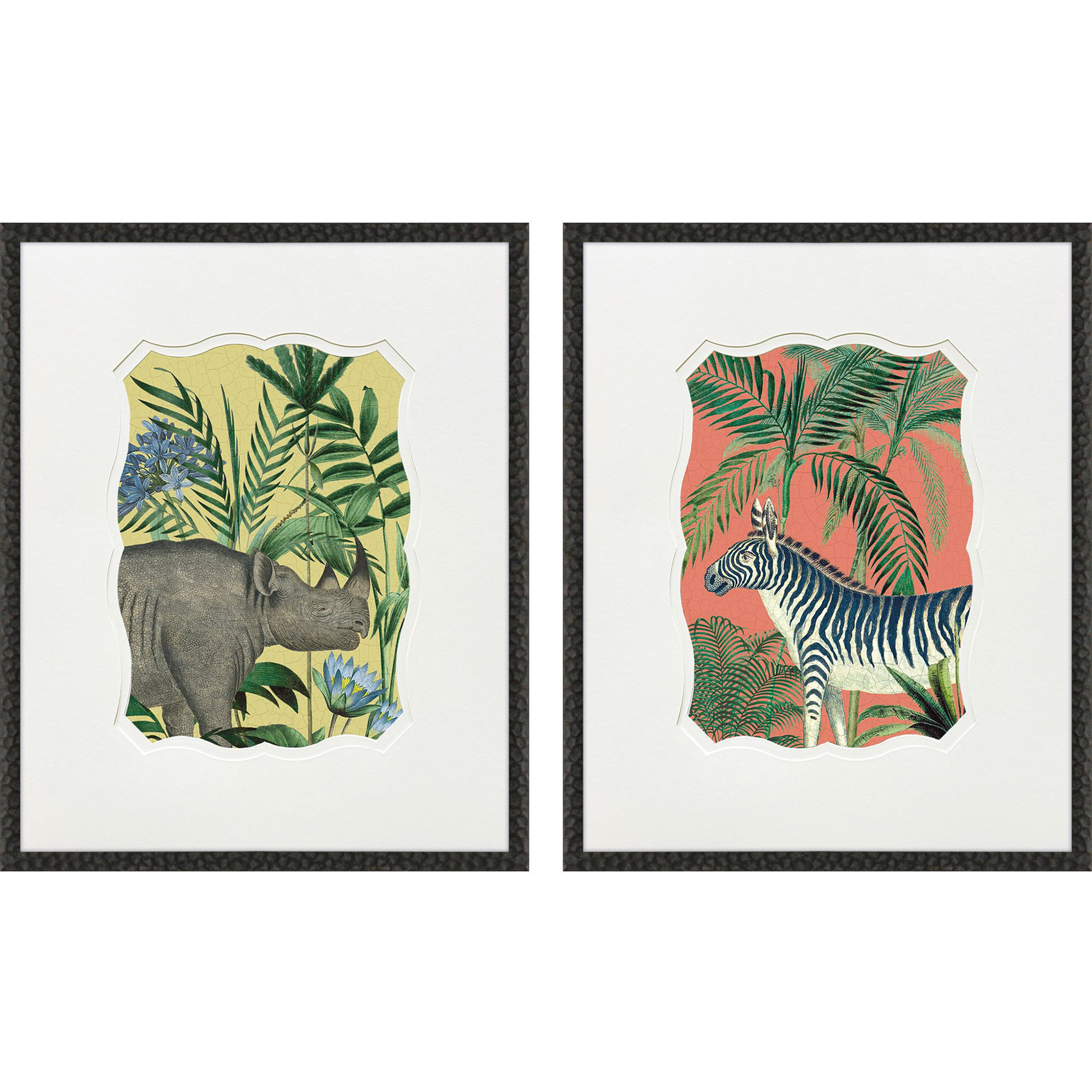 Wild Wonderland Multi and Blue and Green and Pink Framed Art