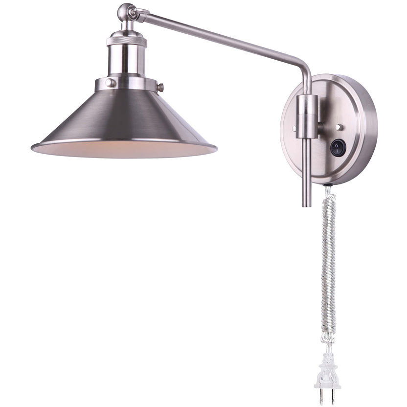 Madison 1 Light 8 inch Brushed Nickel Wall Light