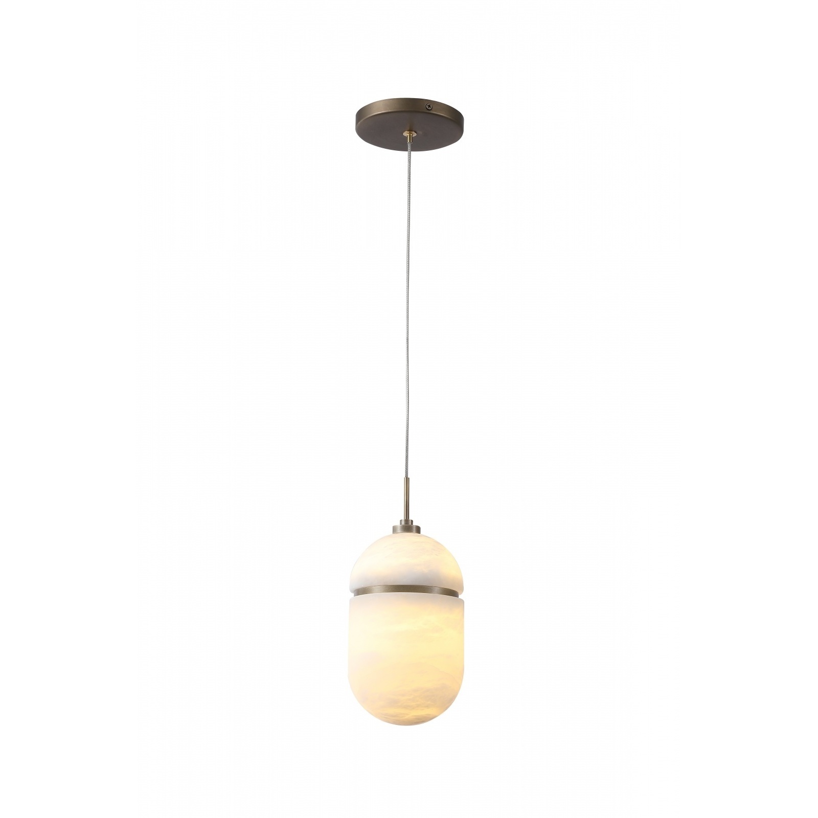 Sedona 1 Light 6 inch Alabster and Aged Brass Pendant Ceiling Light
