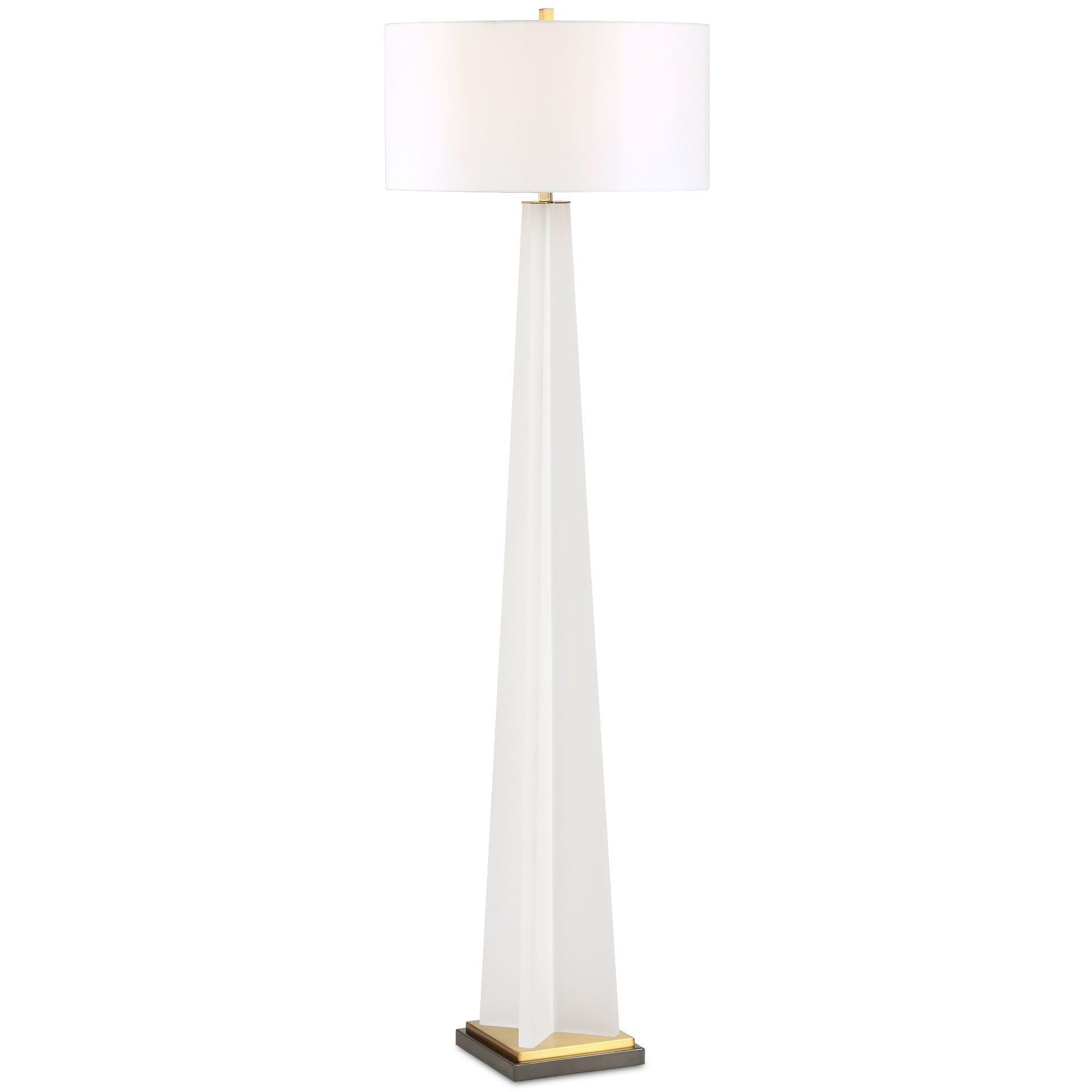 Rosin 66.25 inch 150 watt Frosted White Acrylic with Antique Brass and Black Floor Lamp Portable Light