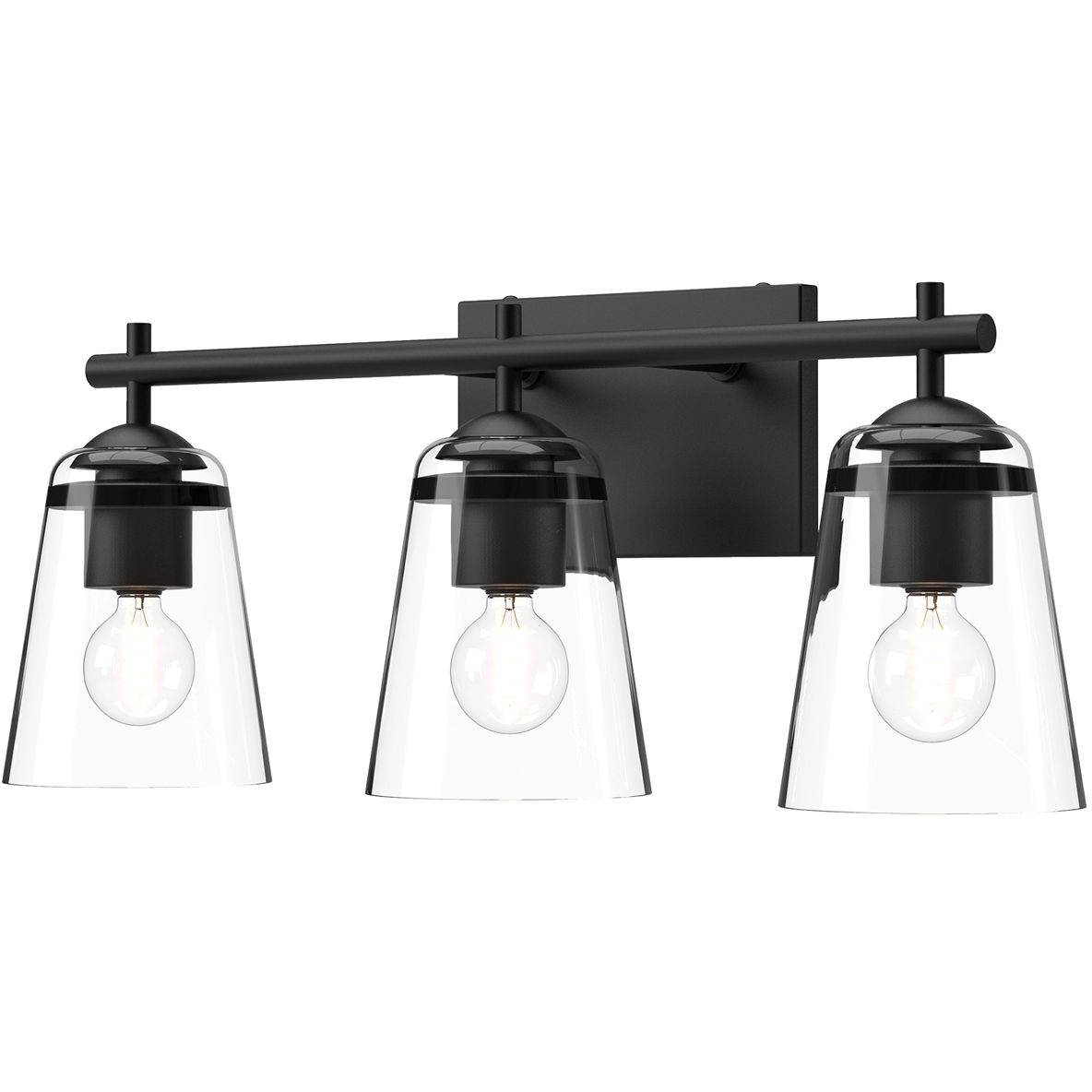 Alora Mood Addison 3 Light 21.88 inch Matte Black Vanity Light Wall Light