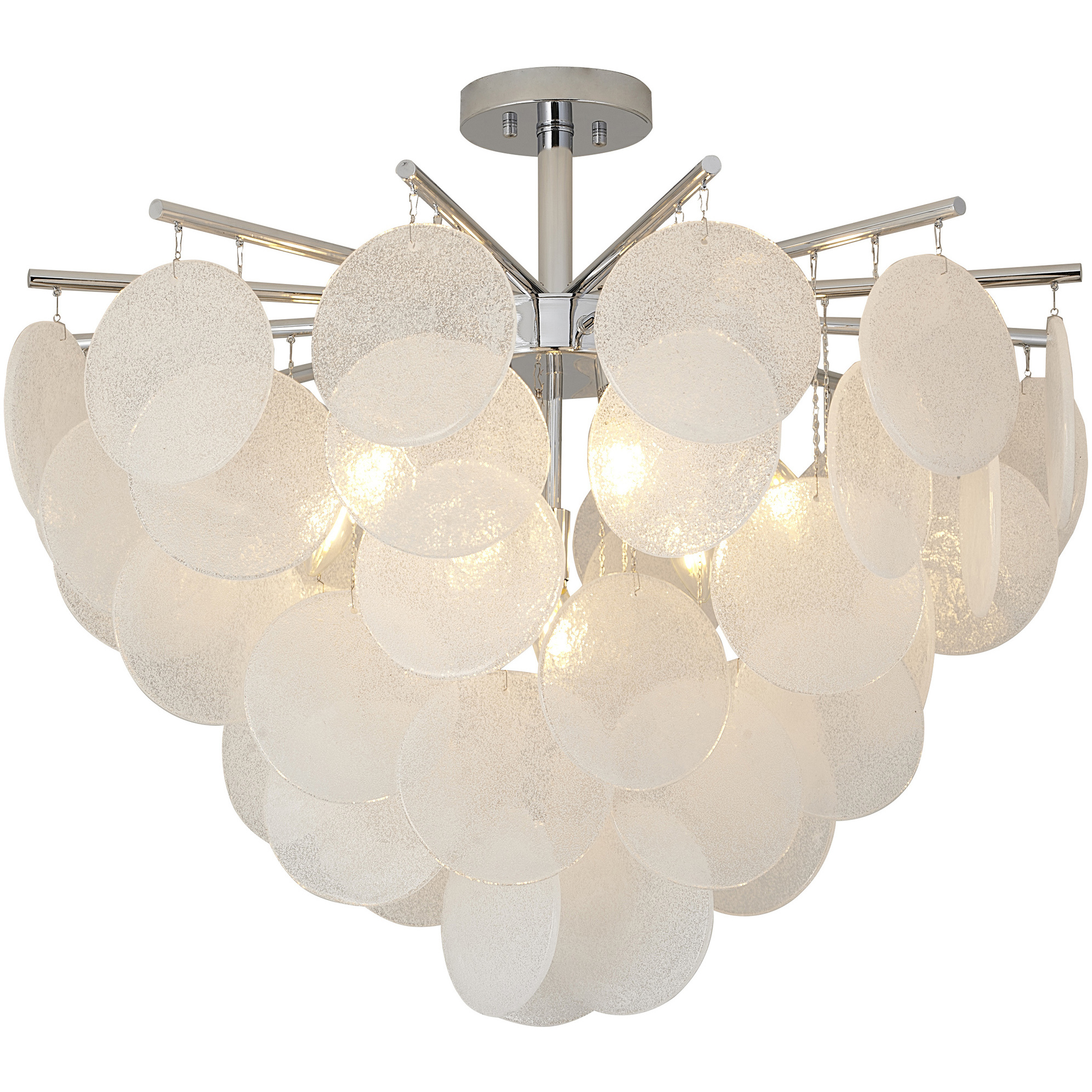 Canada 7 Light 30 inch Chrome Semi Flush Mount Ceiling Light