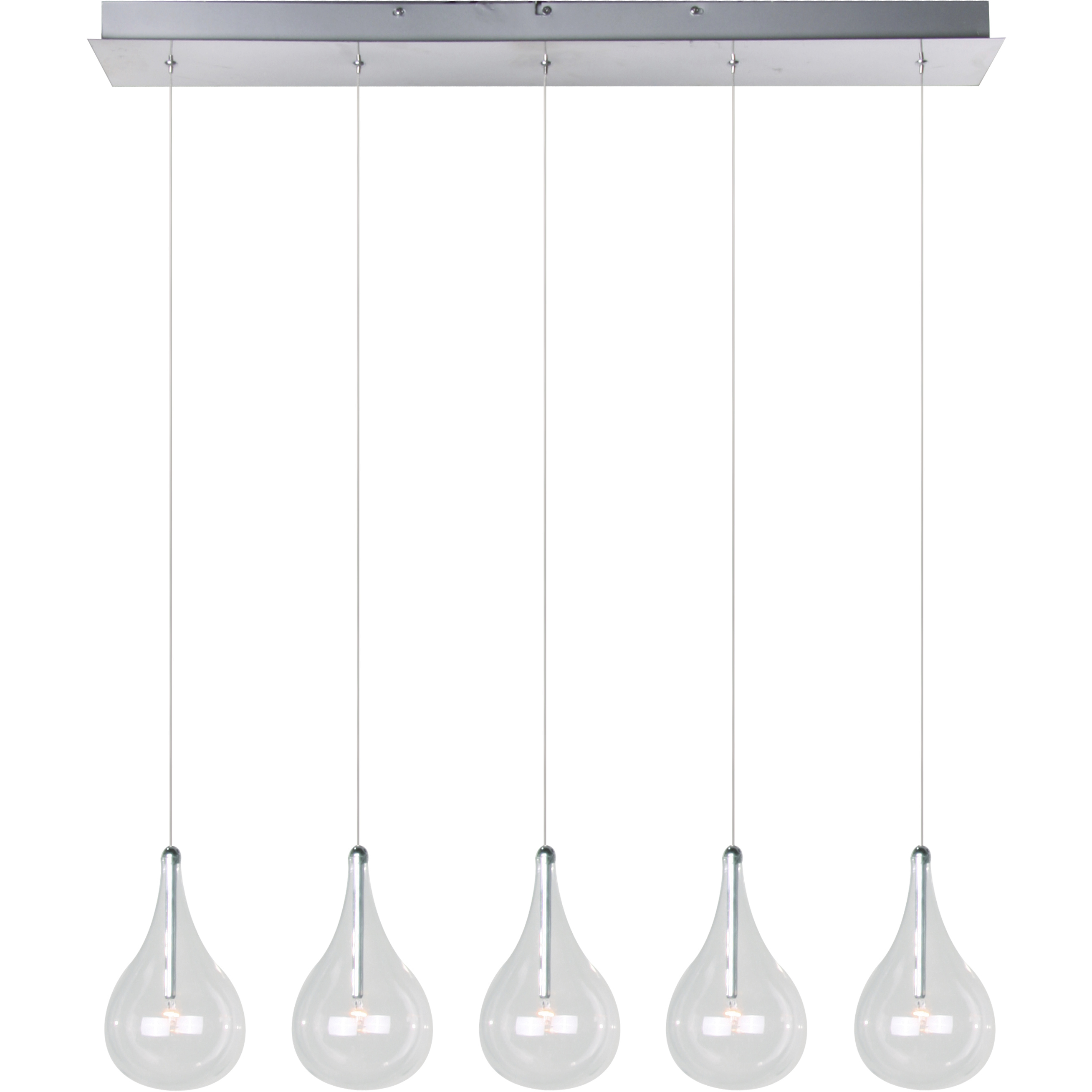 Albion 5 Light 30 inch Polished Chrome Linear Pendant Ceiling Light