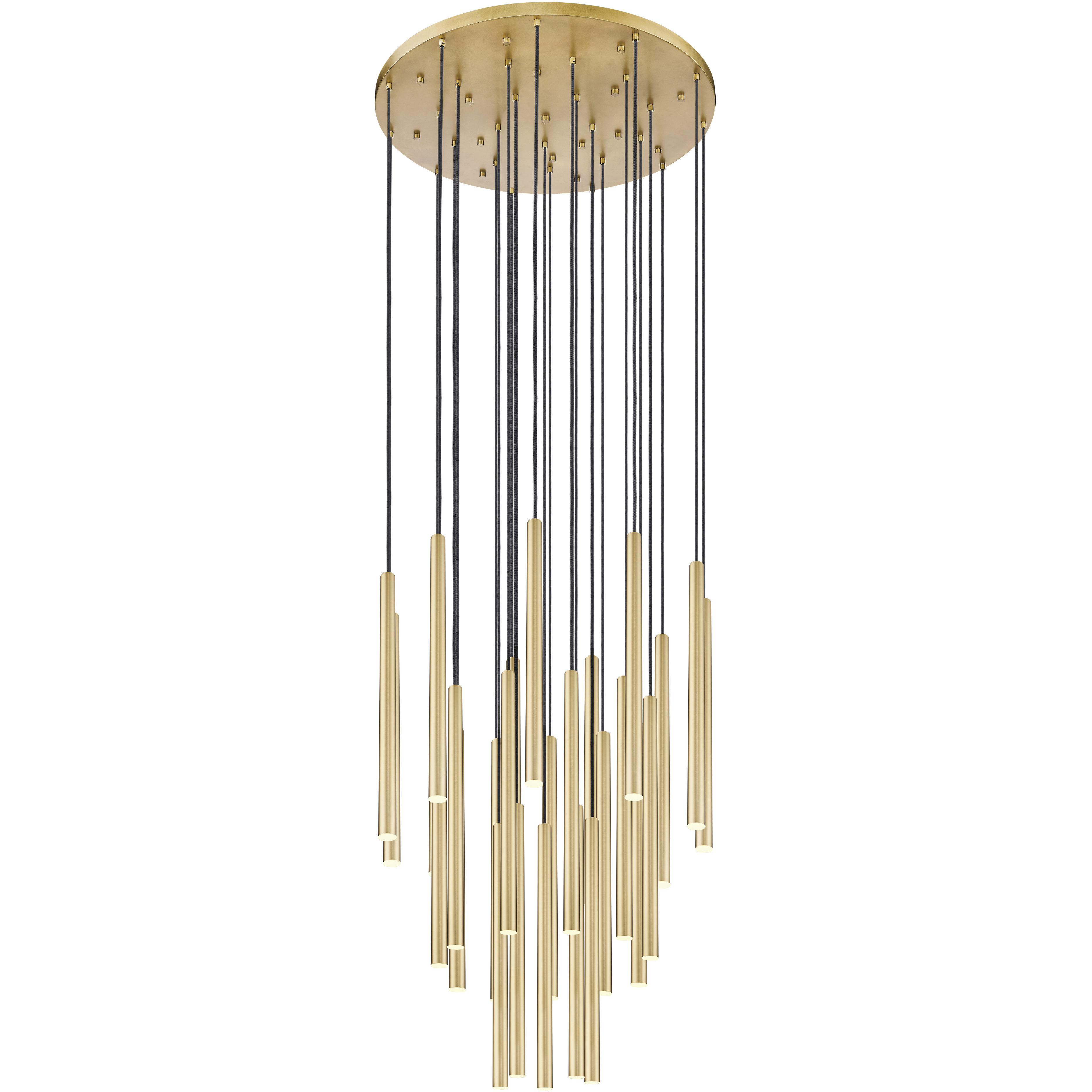 Forest LED 36 inch Modern Gold Chandelier Ceiling Light