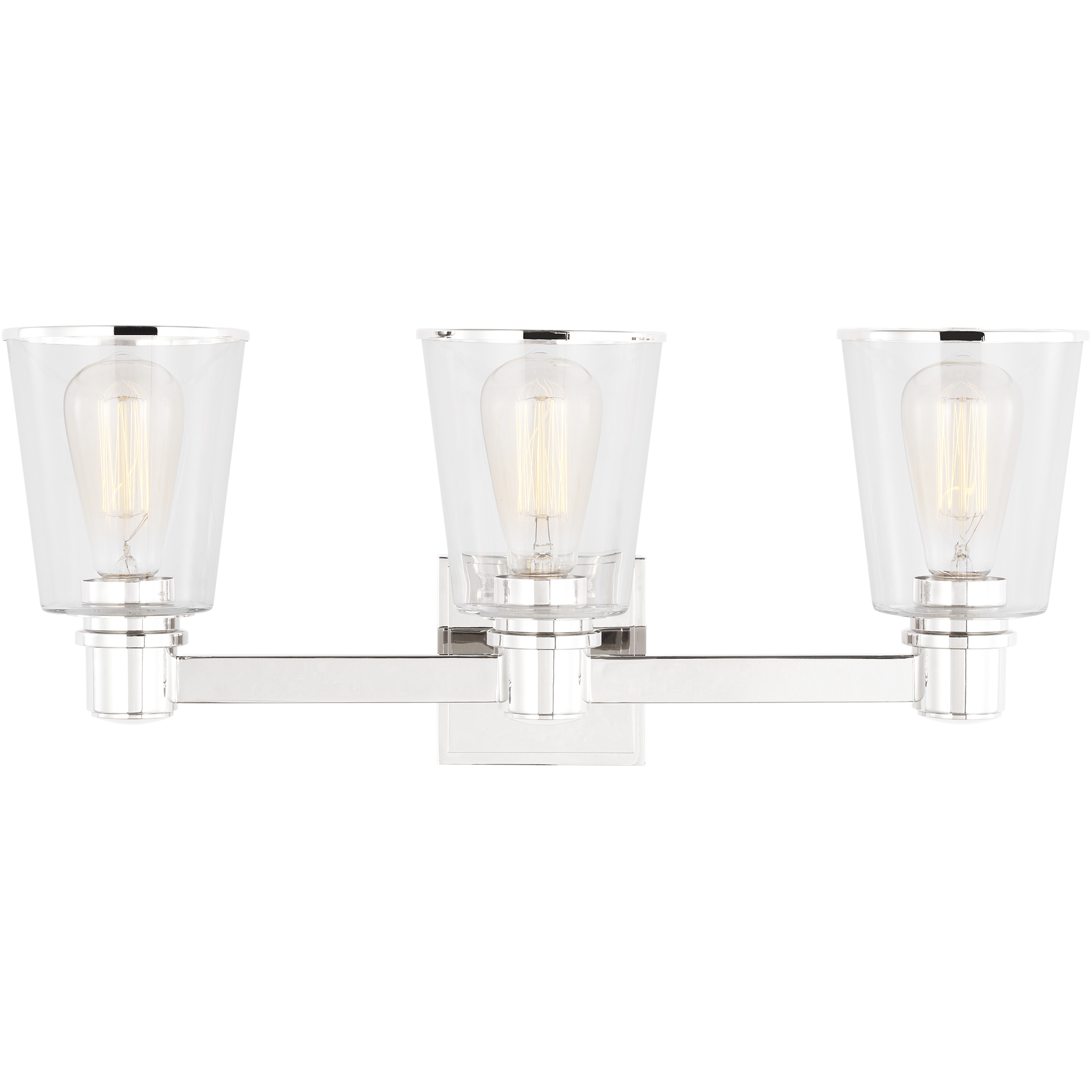 C&M by Chapman & Myers Alessa 3 Light 22.13 inch Polished Nickel Bath Vanity Wall Sconce Wall Light