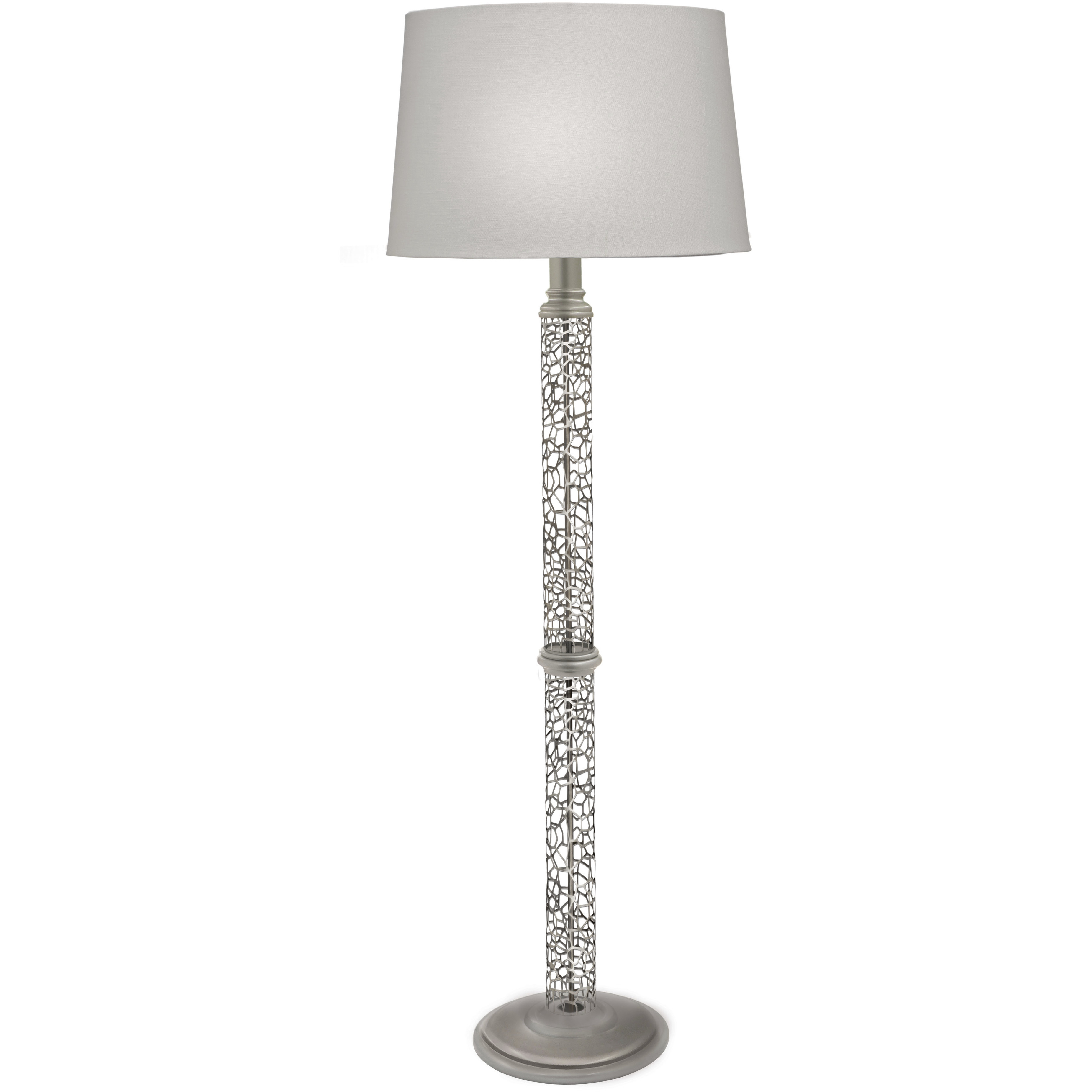 Ellie 61 inch 150 watt Silver Floor Lamp Portable Light