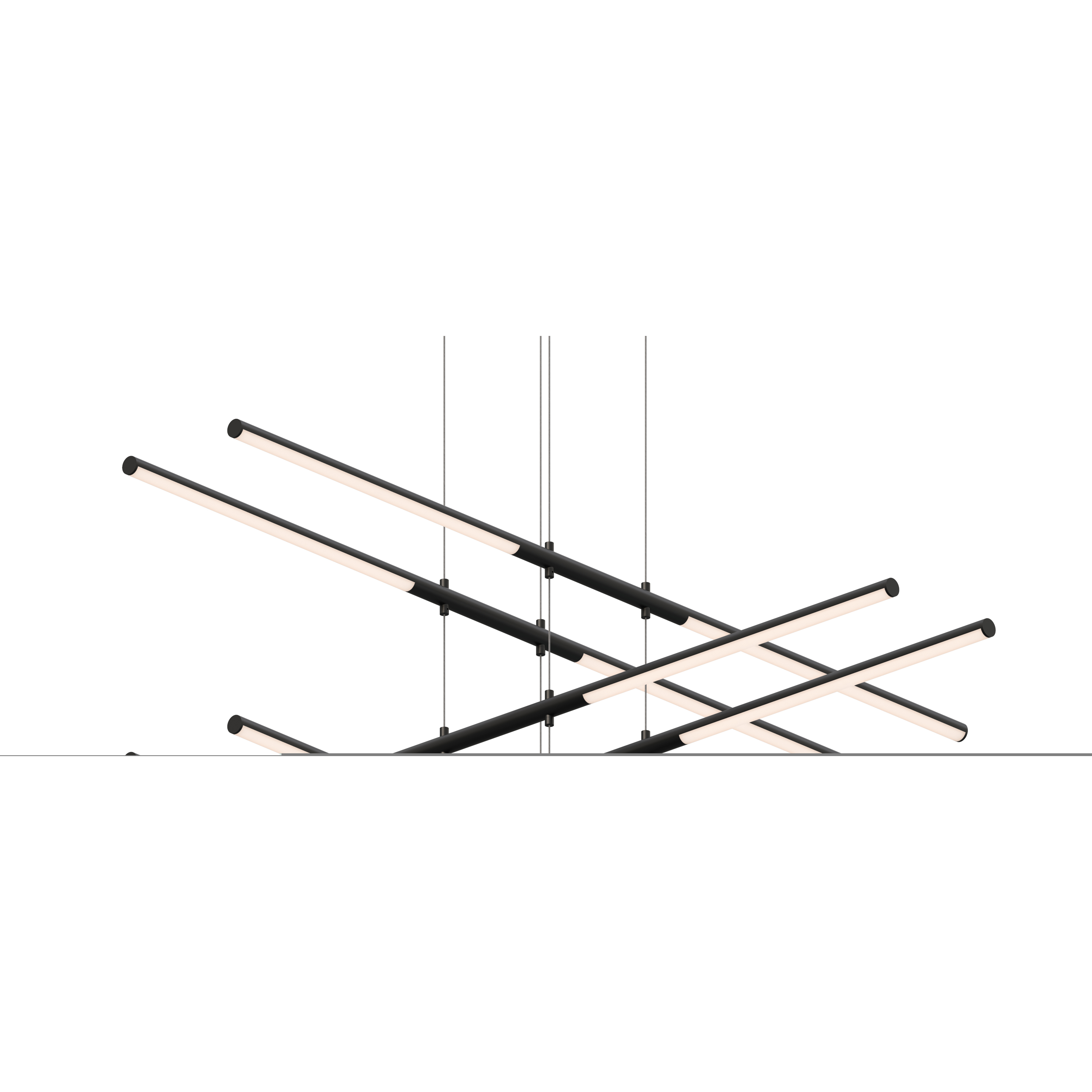 Tik-tak LED 47.5 inch Satin Black Pendant Ceiling Light