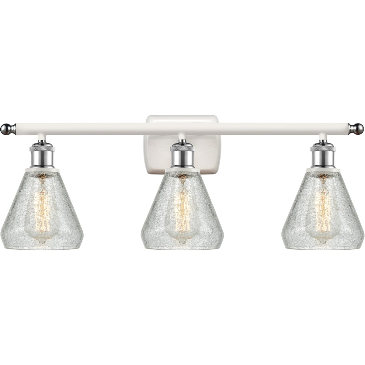 Ballston Conesus LED 26 inch White and Polished Chrome Bath Vanity Light Wall Light, Ballston