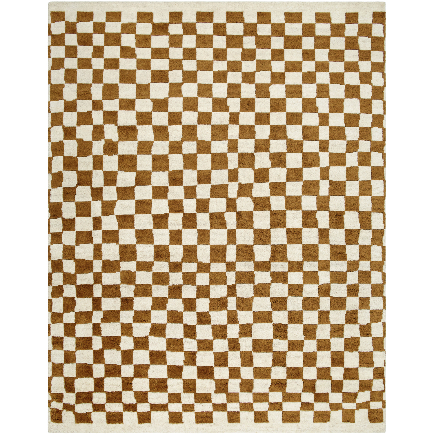 Damier 120 X 96 inch Light Sage / Medium Gray Handmade Rug in 8 x 10