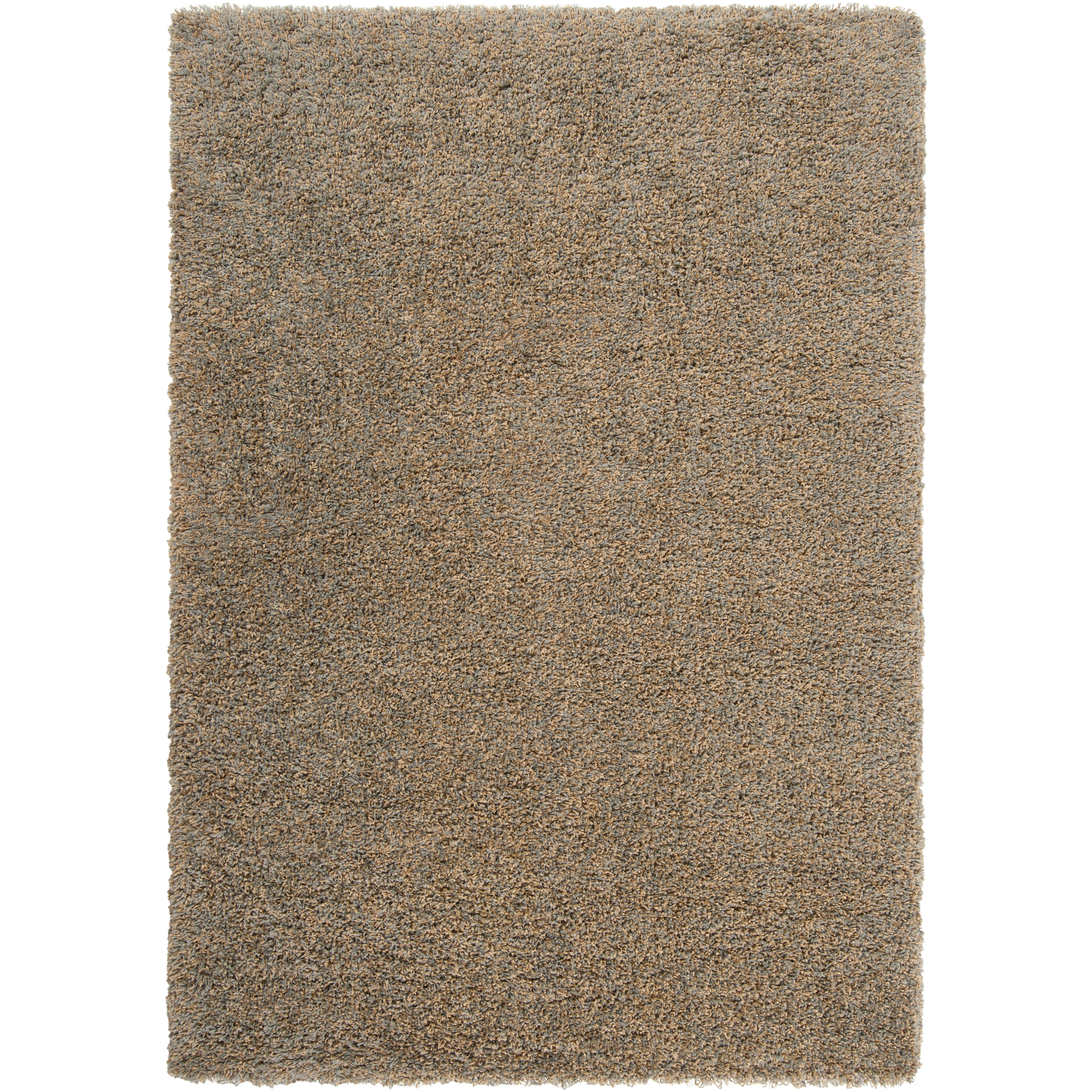 Luxury Shag 35 X 22 inch Aqua, Khaki Rug