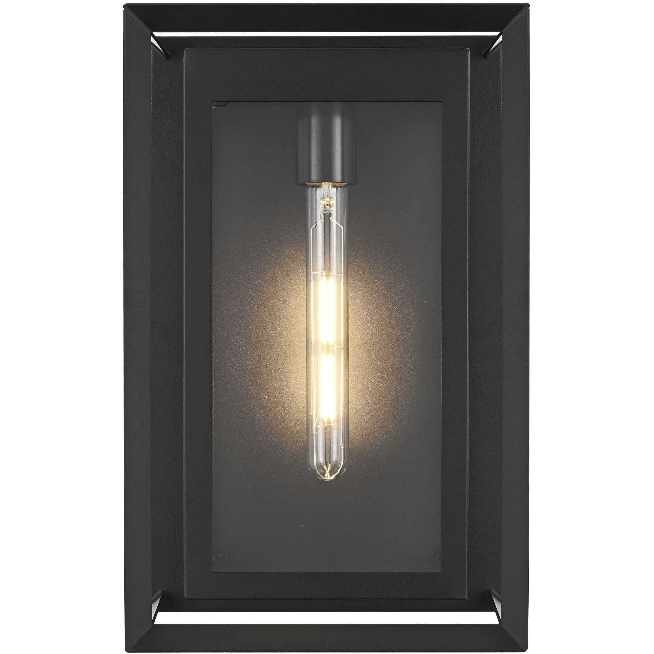 Etting 1 Light 16 inch Black Outdoor Wall Sconce