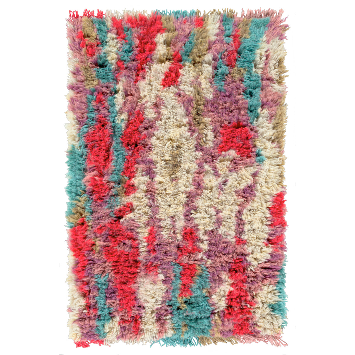 Orion 36 X 24 inch Bright Pink, Bright Purple, Khaki, Tan, Teal Rug