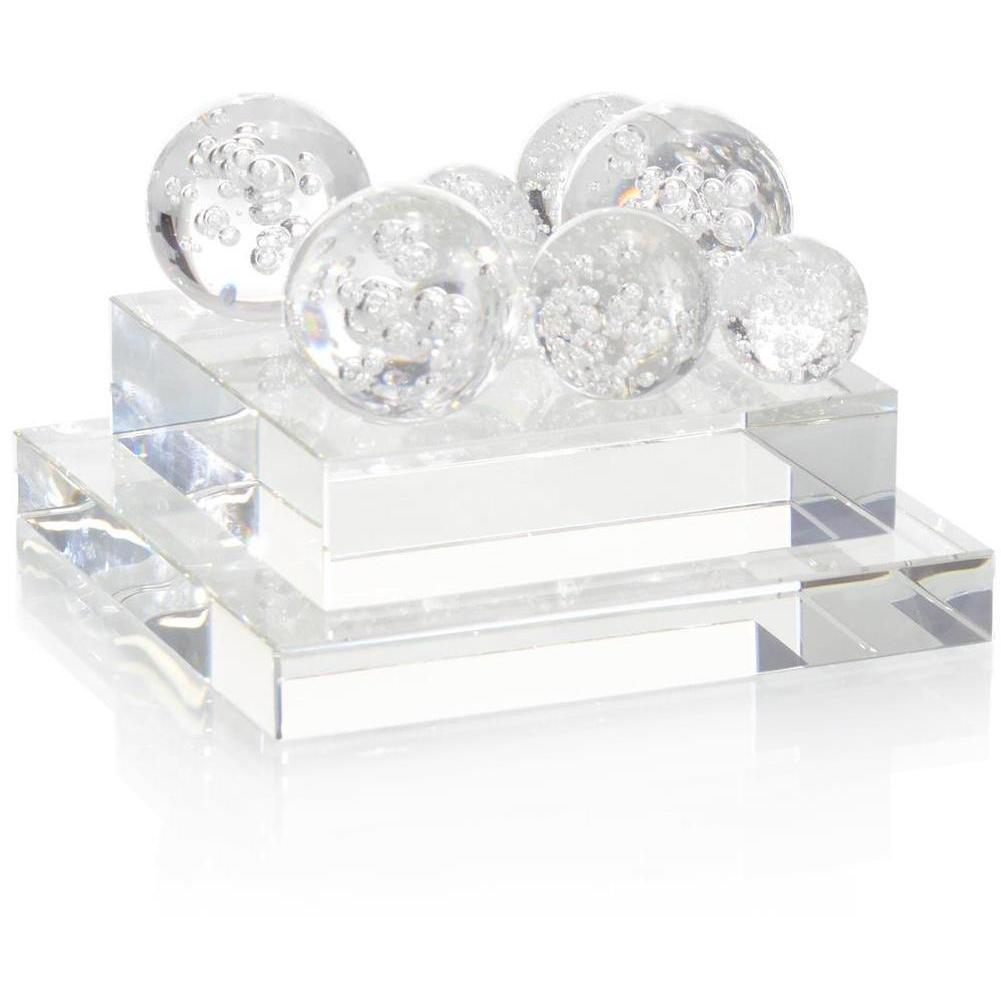 Bubble Glass Orb 7.5 X 5.5 inch Sculpture