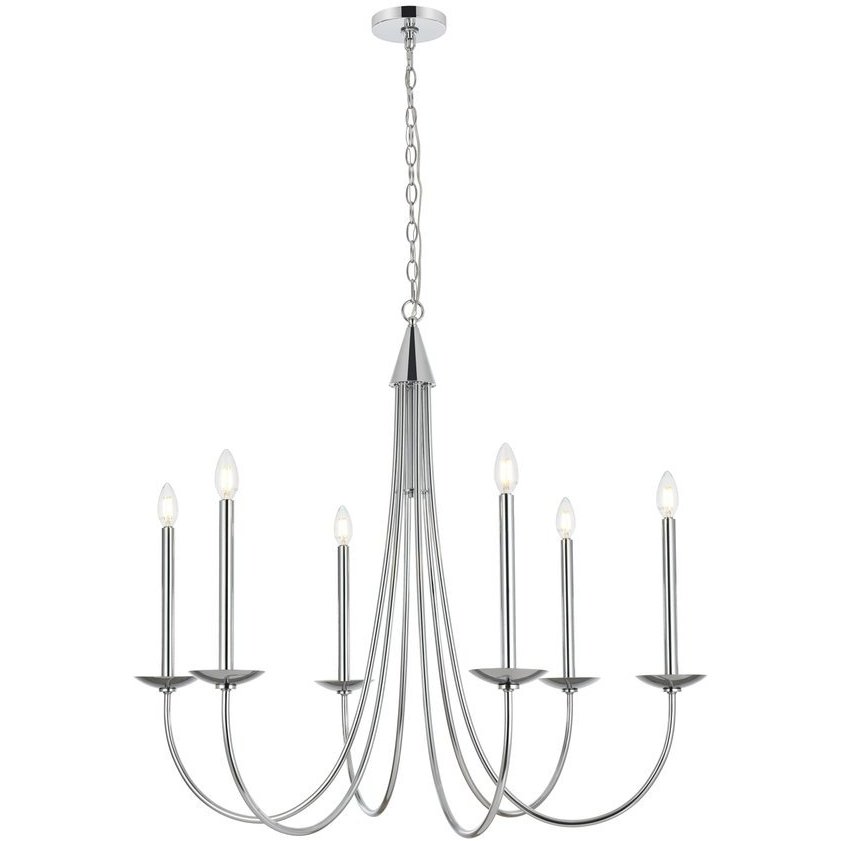 Cohen 6 Light 36 inch Chrome Chandelier Ceiling Light