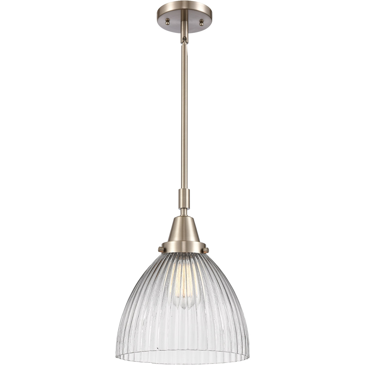 Franklin Restoration Seneca Falls 1 Light 10 inch Brushed Satin Nickel Mini Pendant Ceiling Light