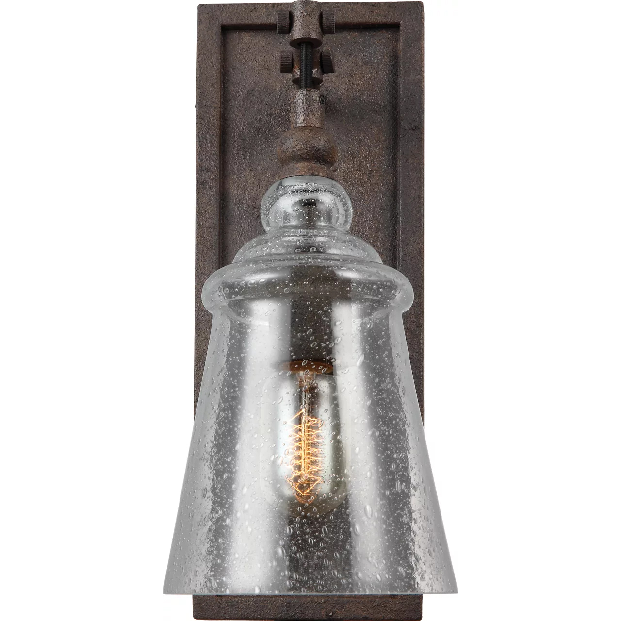 Loras 1 Light 5.75 inch Dark Weathered Iron Sconce Wall Light