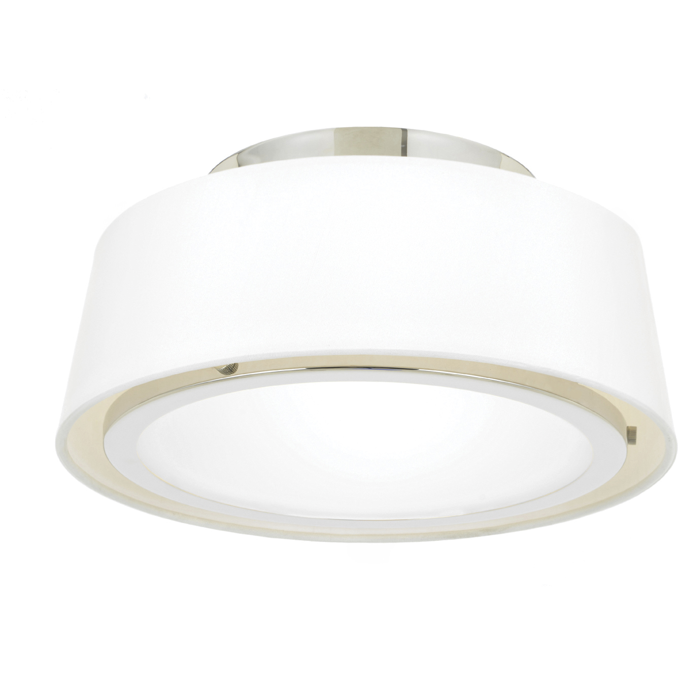 Stevens 2 Light 12 inch Polished Nickel Semi Flush Ceiling Light