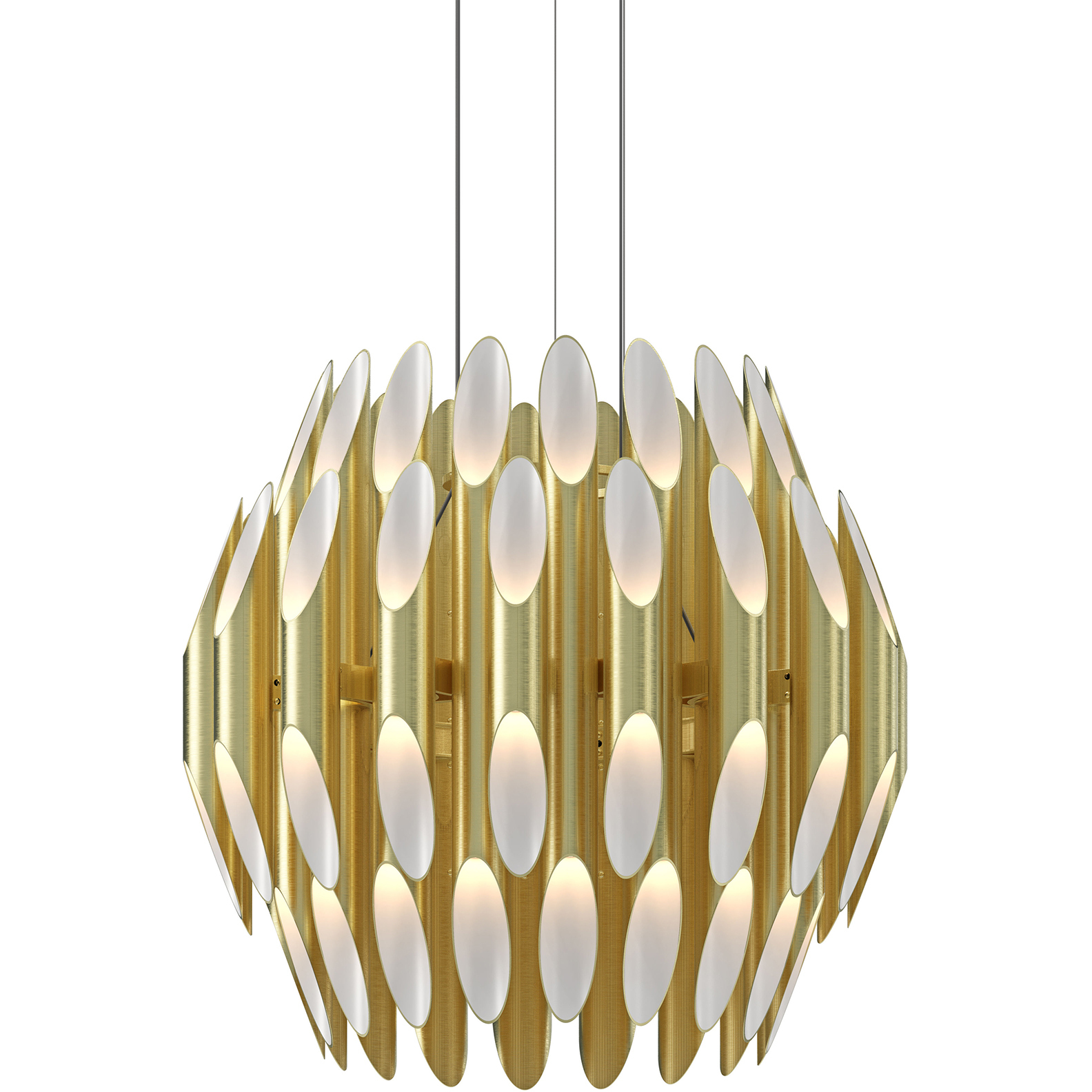 Chimes 72 Light 24.25 inch Satin Brass Pendant Ceiling Light