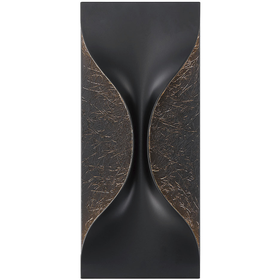 Shayla 1 Light 14 inch Gold and Black Outdoor Wall Sconce