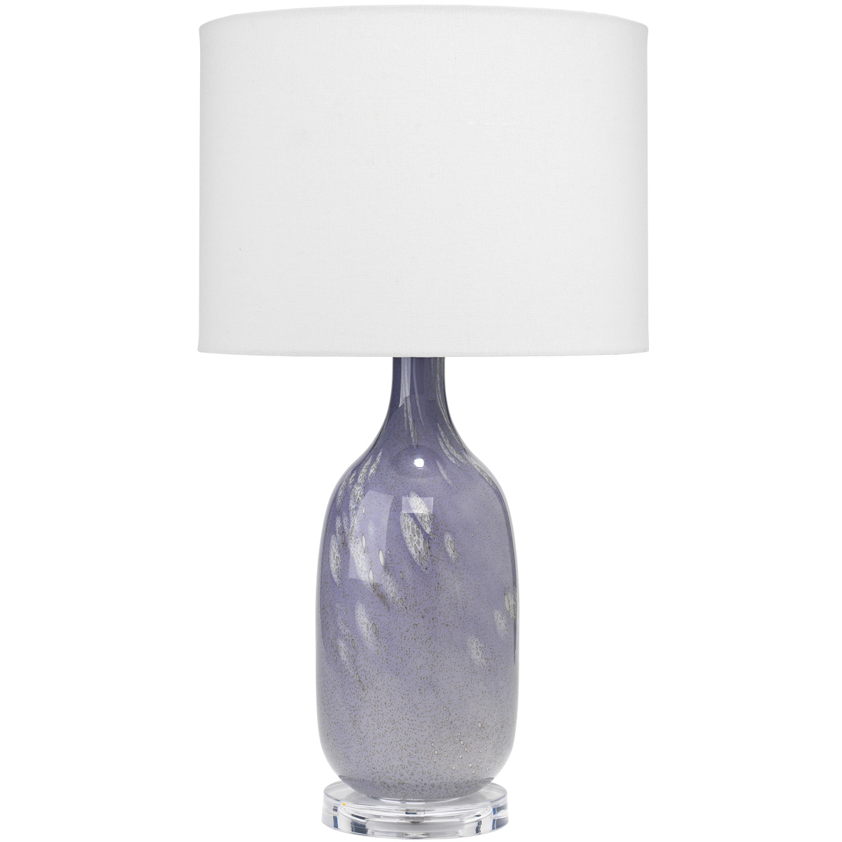 Maya 25 inch 100 watt Lavender Blown Glass Table Lamp Portable Light