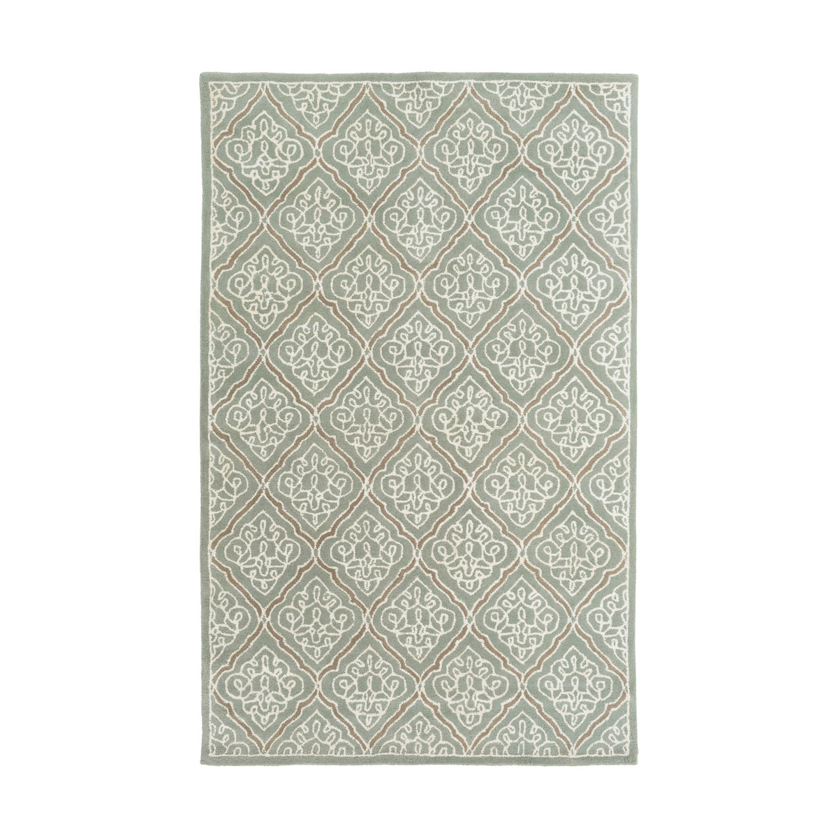 Modern Classics 63 X 39 inch Gray and Neutral Area Rug, Wool