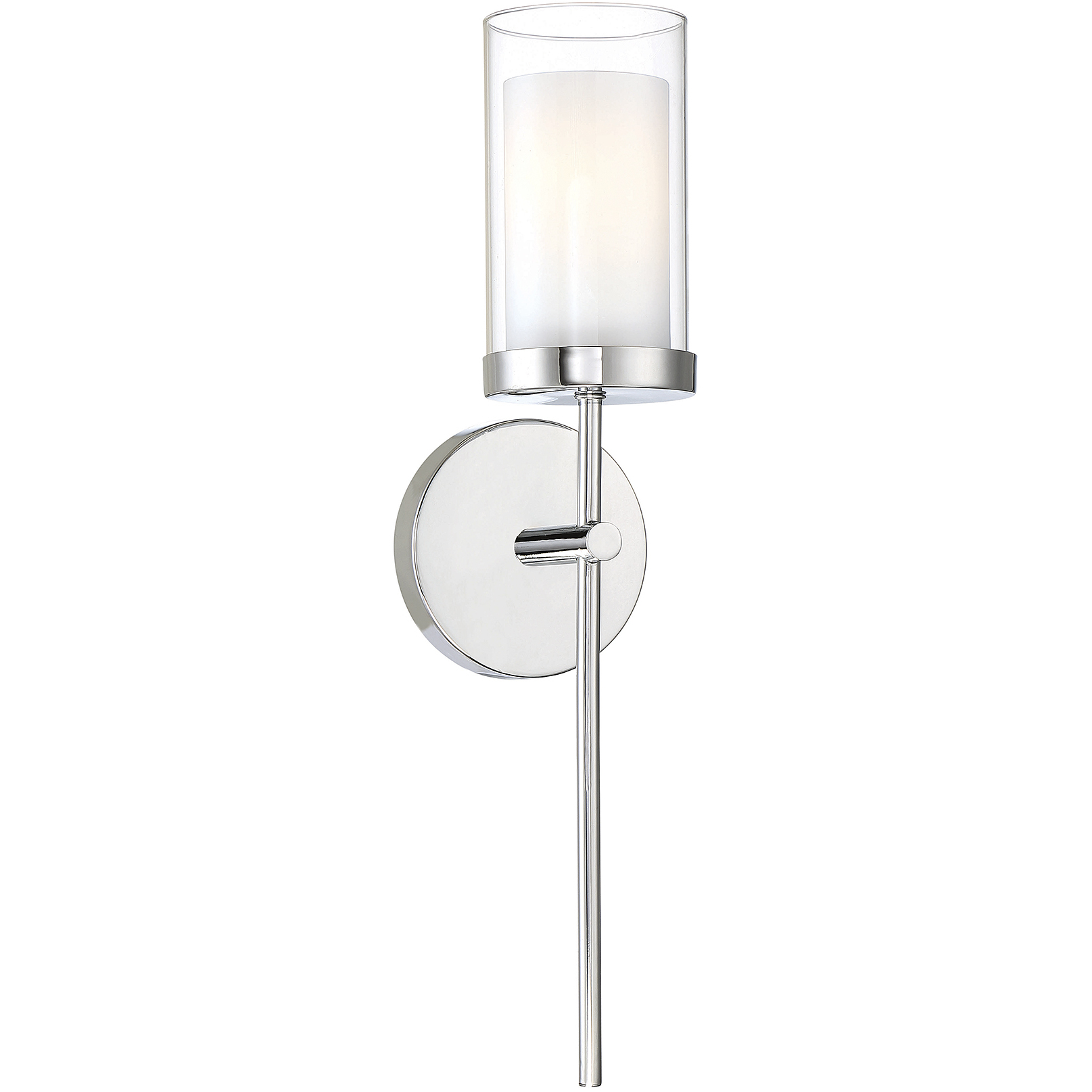 Modern 1 Light 5 inch Chrome Wall Sconce Wall Light