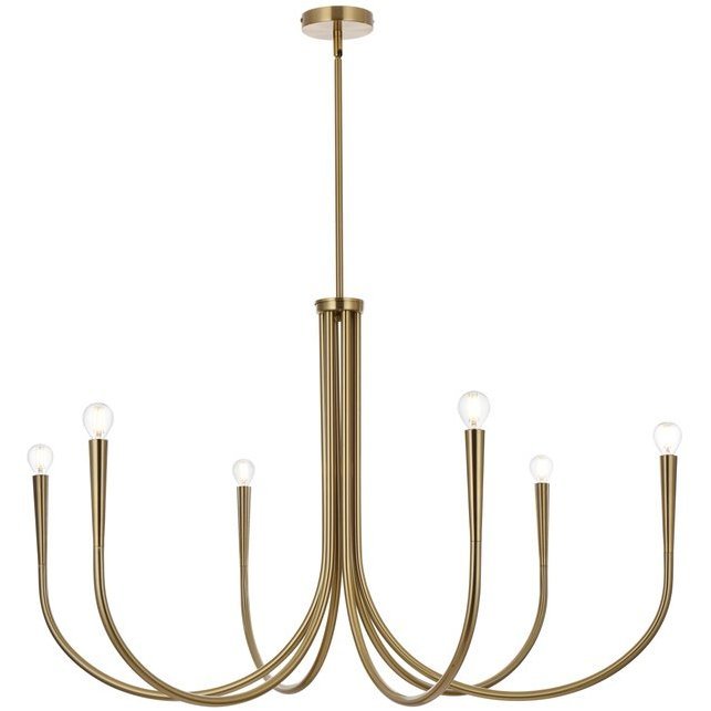 Layne 6 Light 42 inch Gold Chandelier Ceiling Light