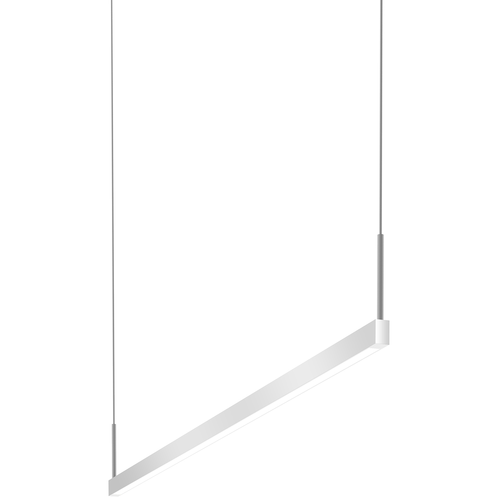 Thin-Line LED 48 inch Bright Satin Aluminum Pendant Ceiling Light
