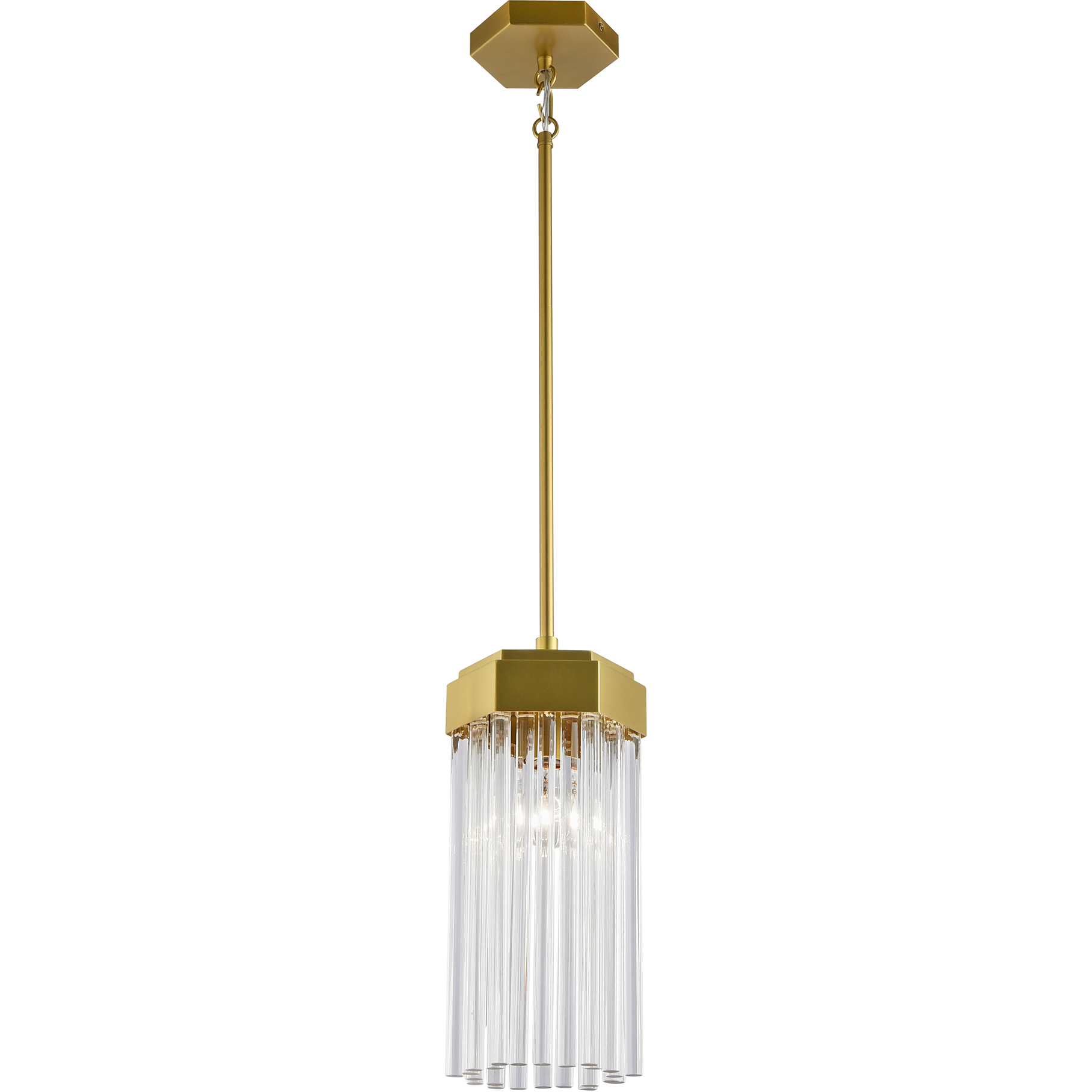 Emma 1 Light 6.9 inch Brushed Brass Pendant Ceiling Light