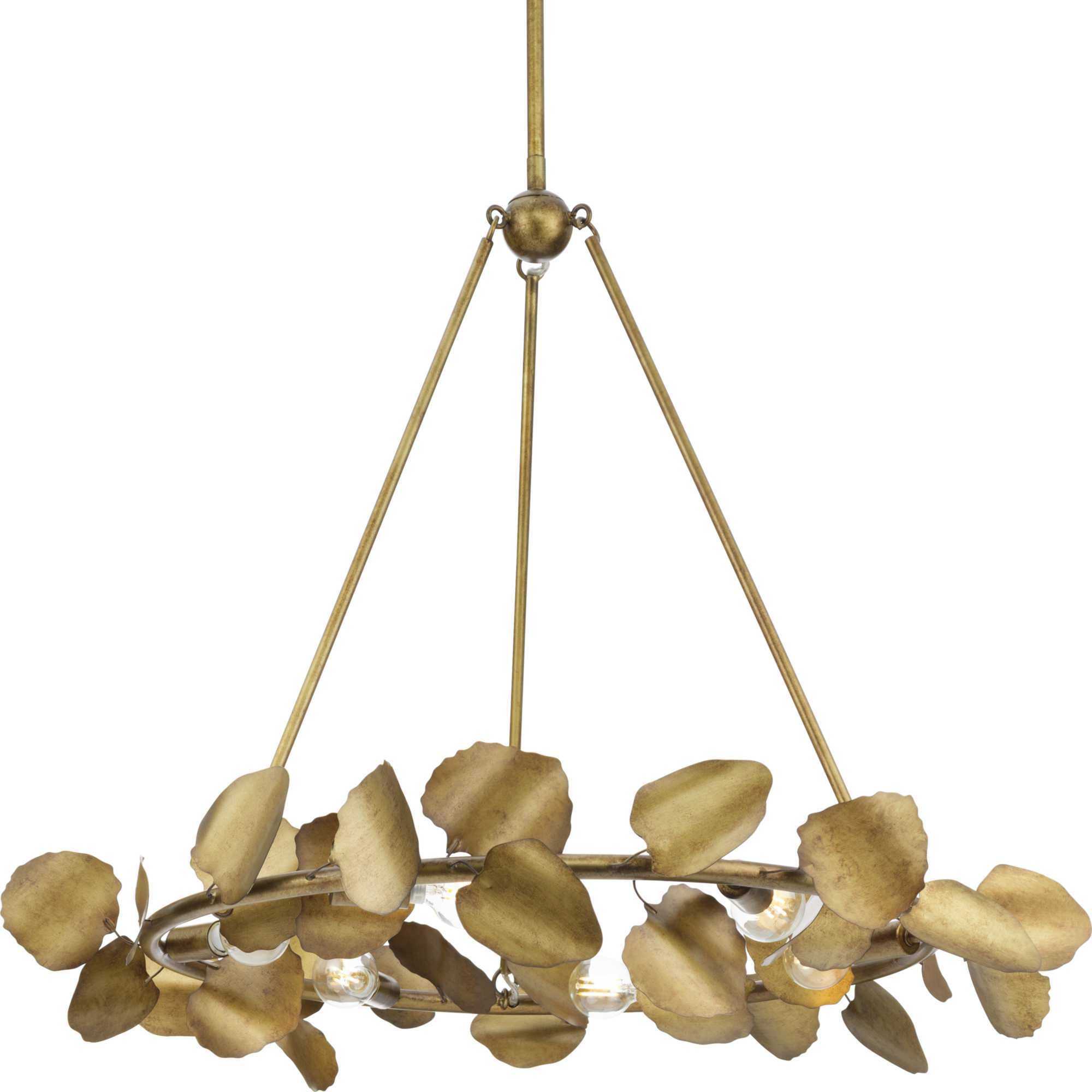 Laurel 6 Light 28 inch Gold Ombre Chandelier Ceiling Light, Design Series