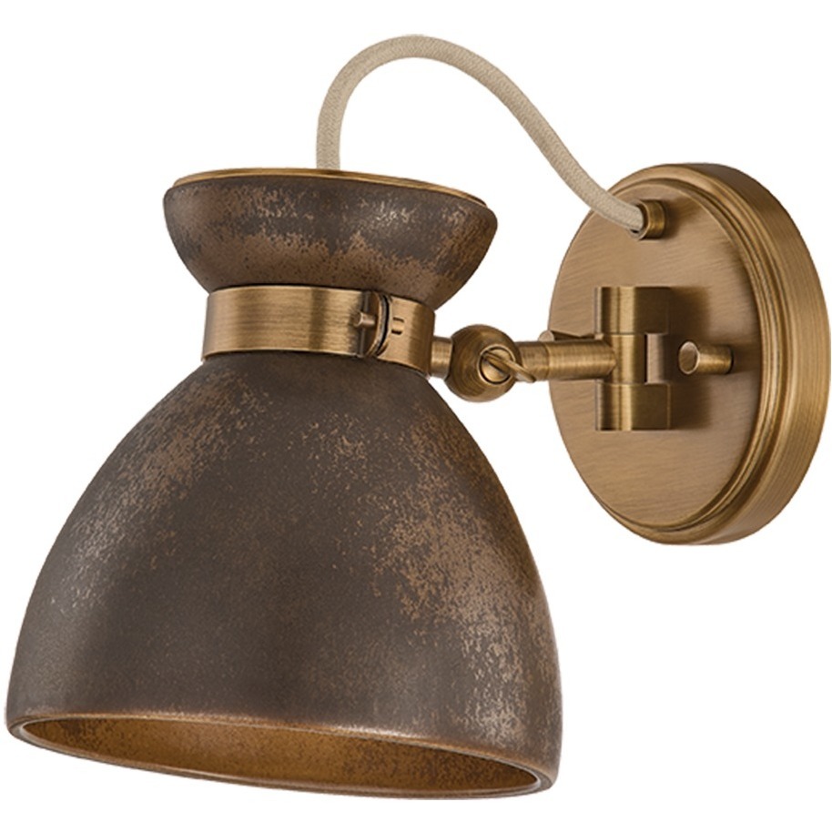 Allston 1 Light 6.5 inch Patina Brass and Ceramic Molten Umber Wall Sconce Wall Light