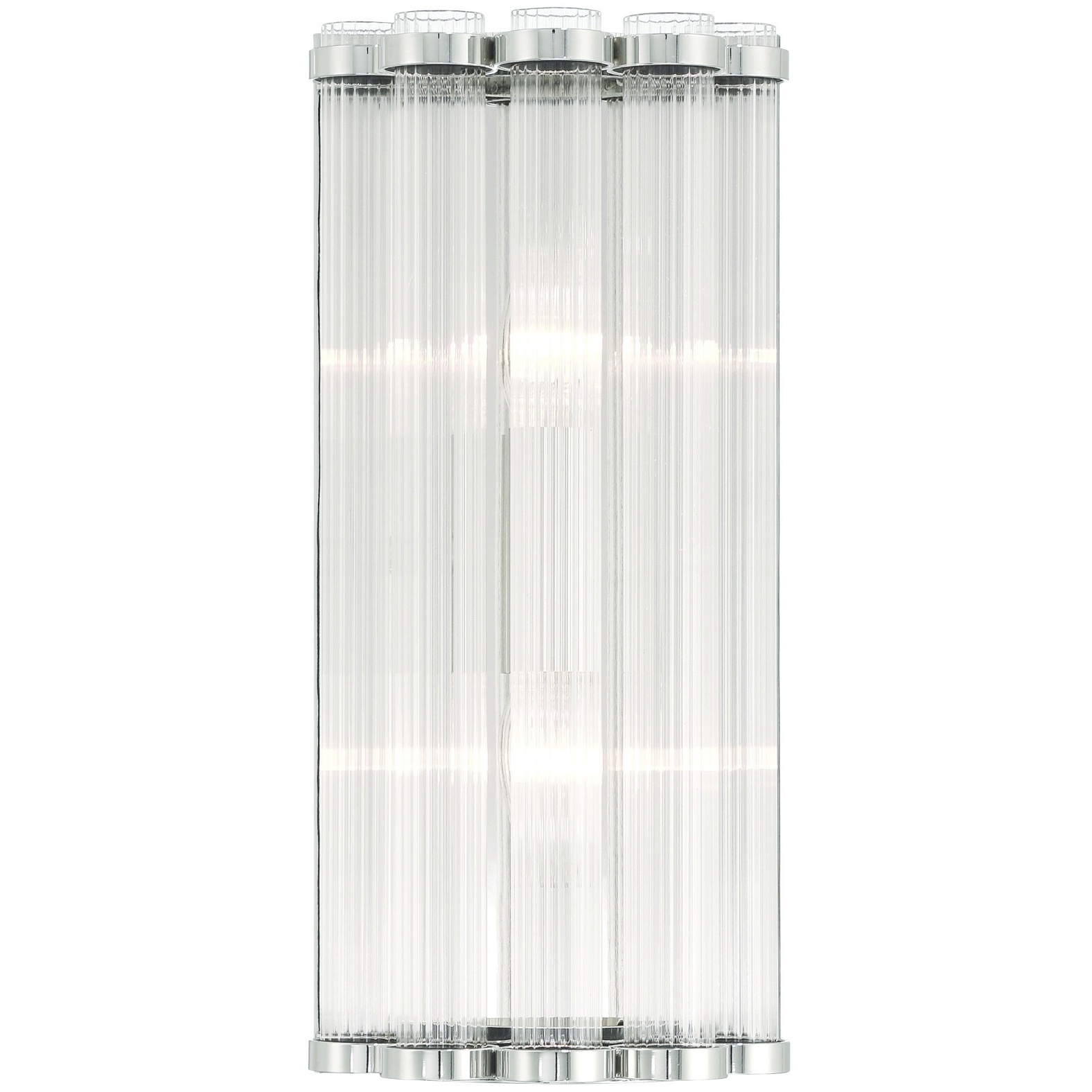 Glasbury Wall Sconce Wall Light in Polished Nickel