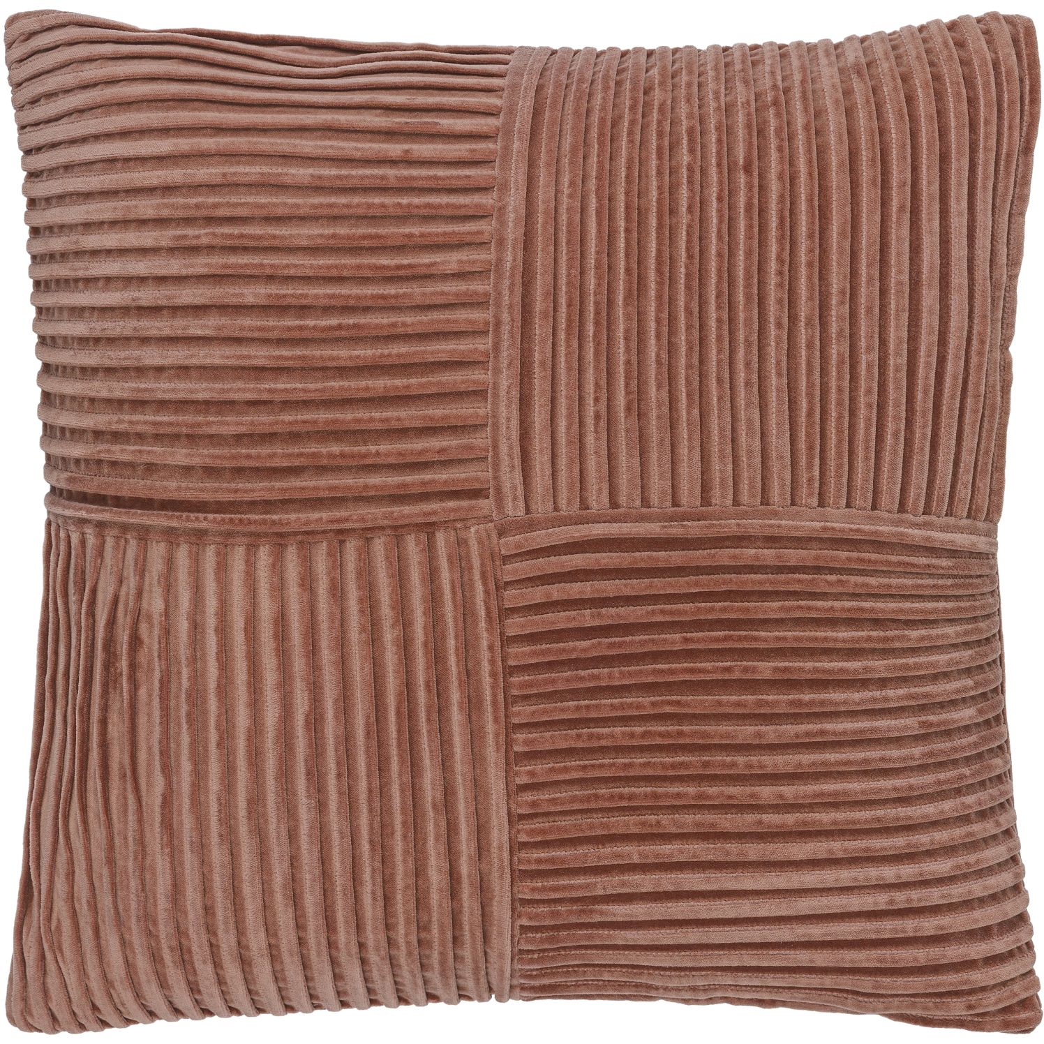 Conrad 18 X 18 inch Brick/Rose Gold/Clay/Dark Brown/Pearl Accent Pillow