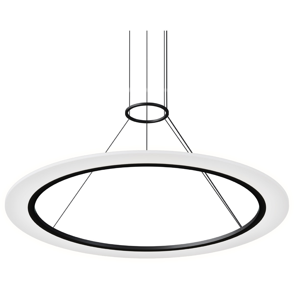 Arctic Rings LED 37.5 inch Satin Black Ring Pendant Ceiling Light