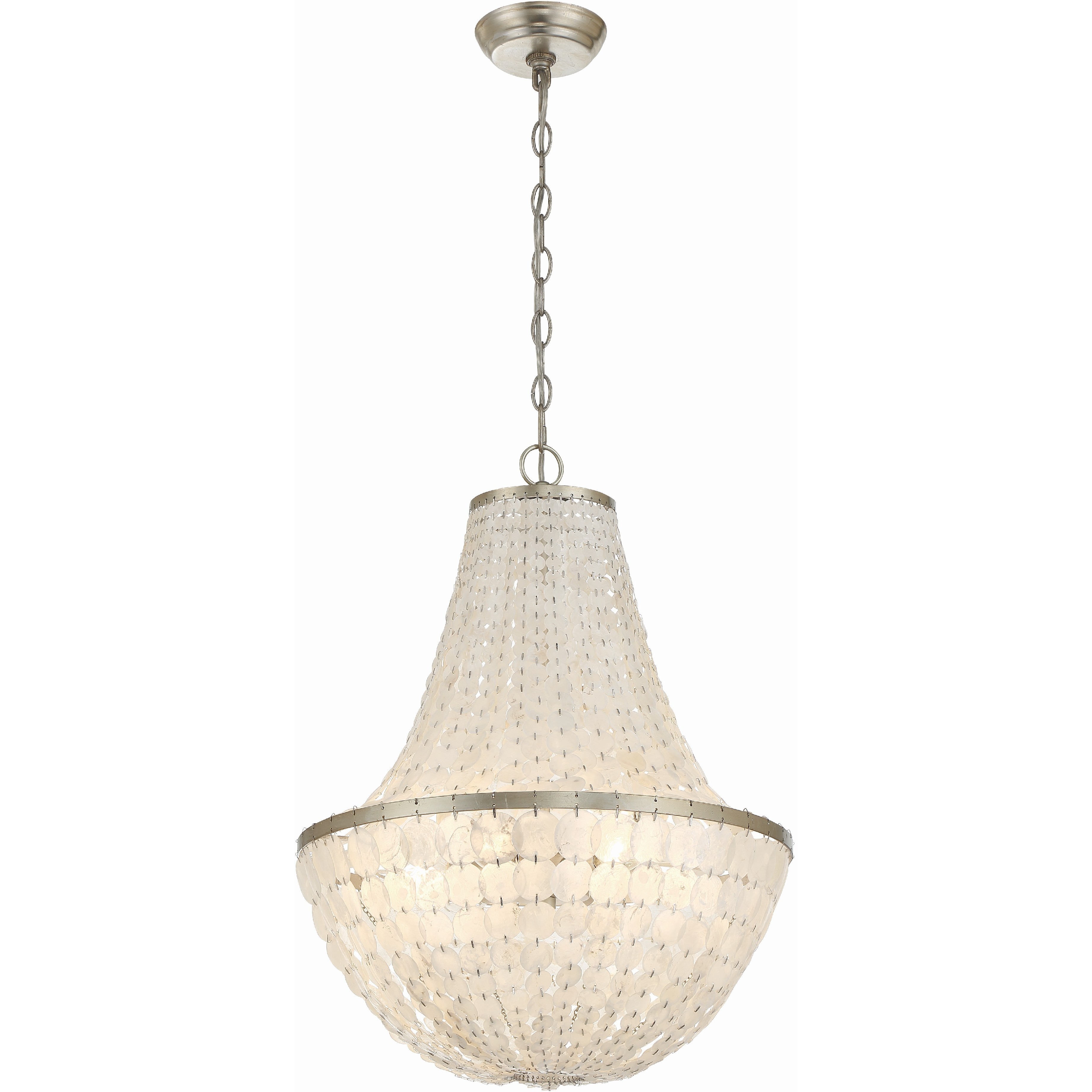 Brielle 6 Light 18 inch Antique Silver Chandelier Ceiling Light