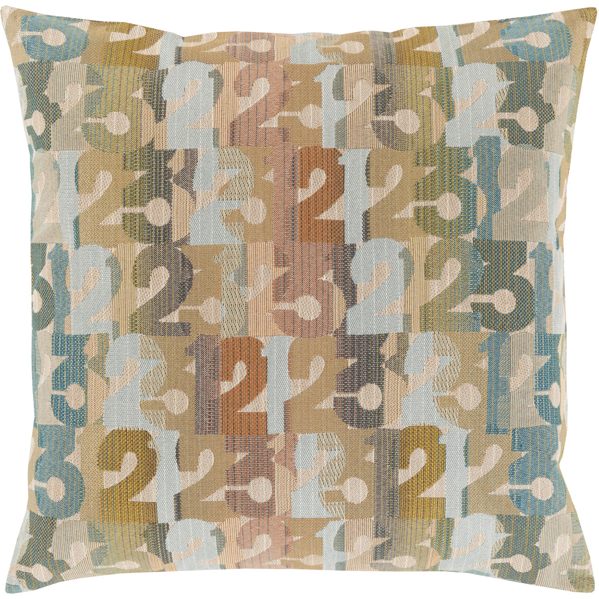 Shoop Shoop 20 inch Camel, Beige, Olive, Bright Blue Pillow Kit