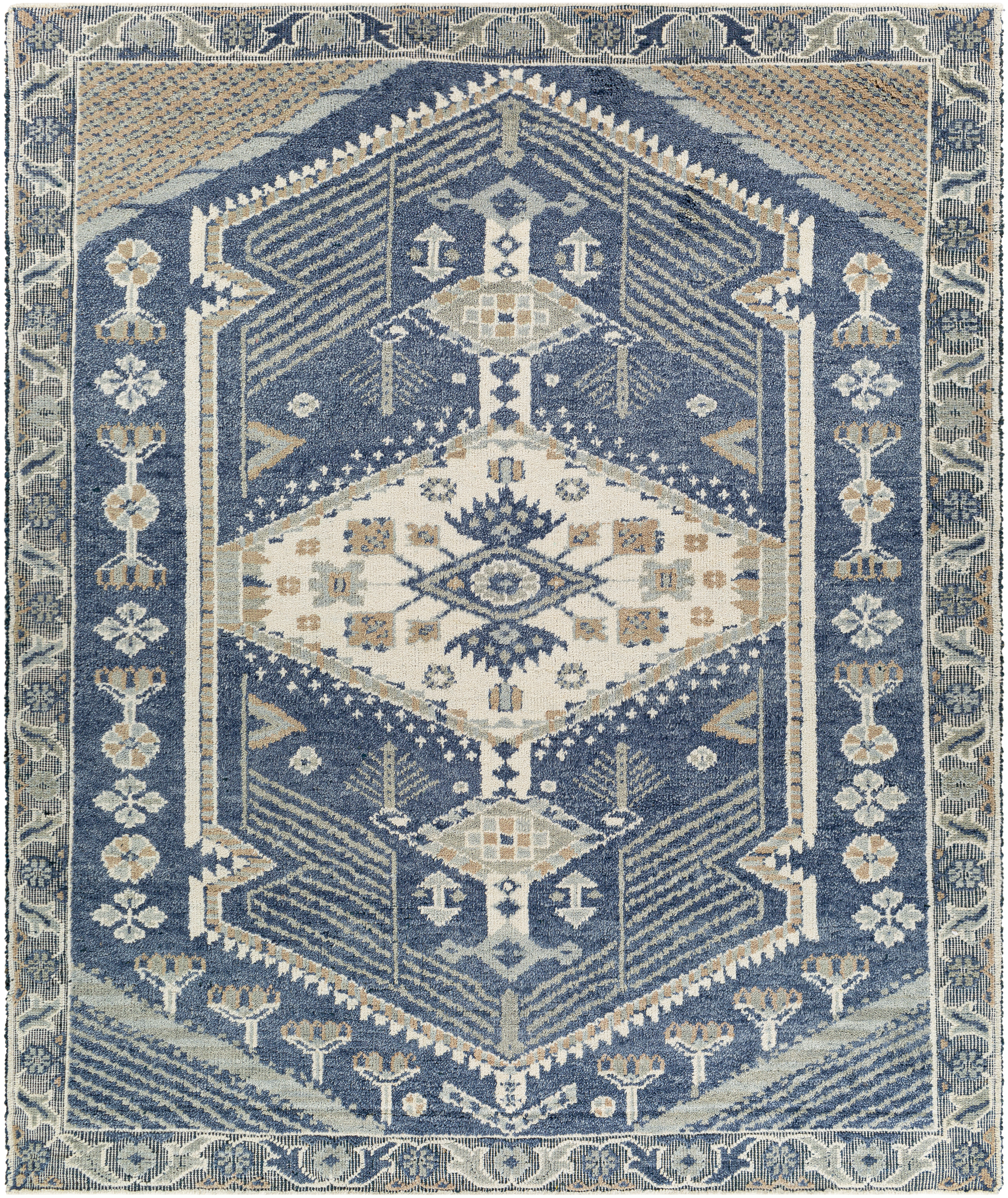 St Moritz 120 X 96 inch Blue Rug in 8 x 10, Rectangle