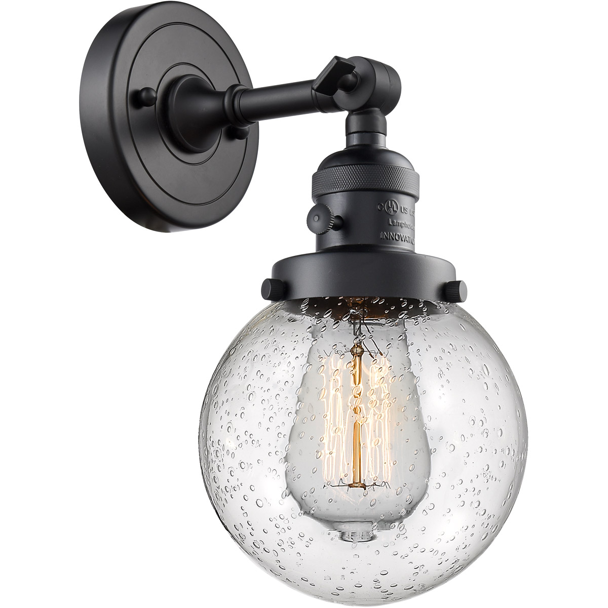 Franklin Restoration Beacon LED 6 inch Matte Black Sconce Wall Light, Franklin Restoration