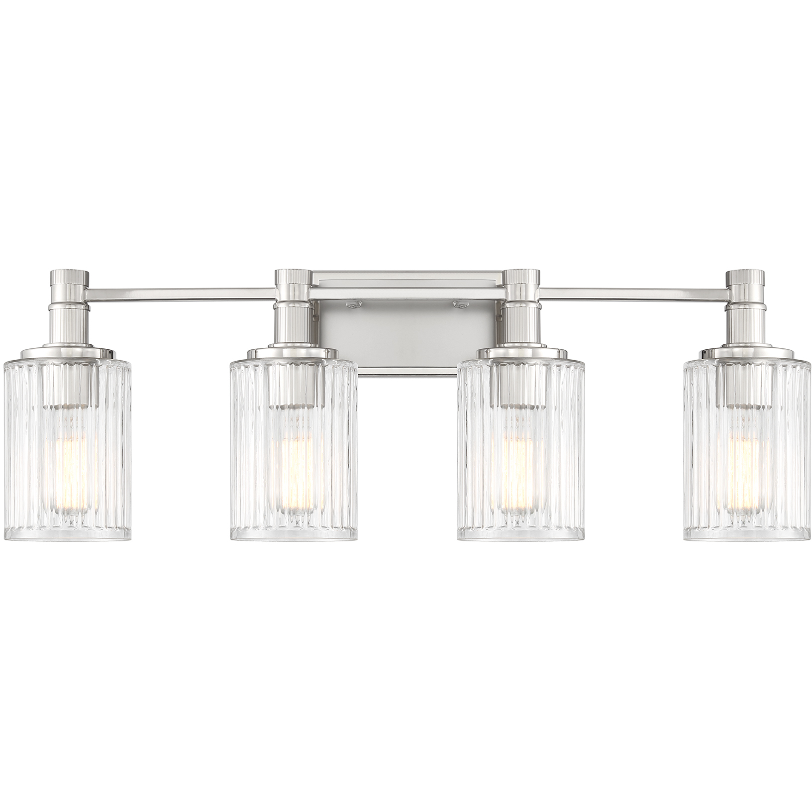 Concord 4 Light 30.75 inch Silver and Polished Nickel Bathroom Vanity Light Wall Light