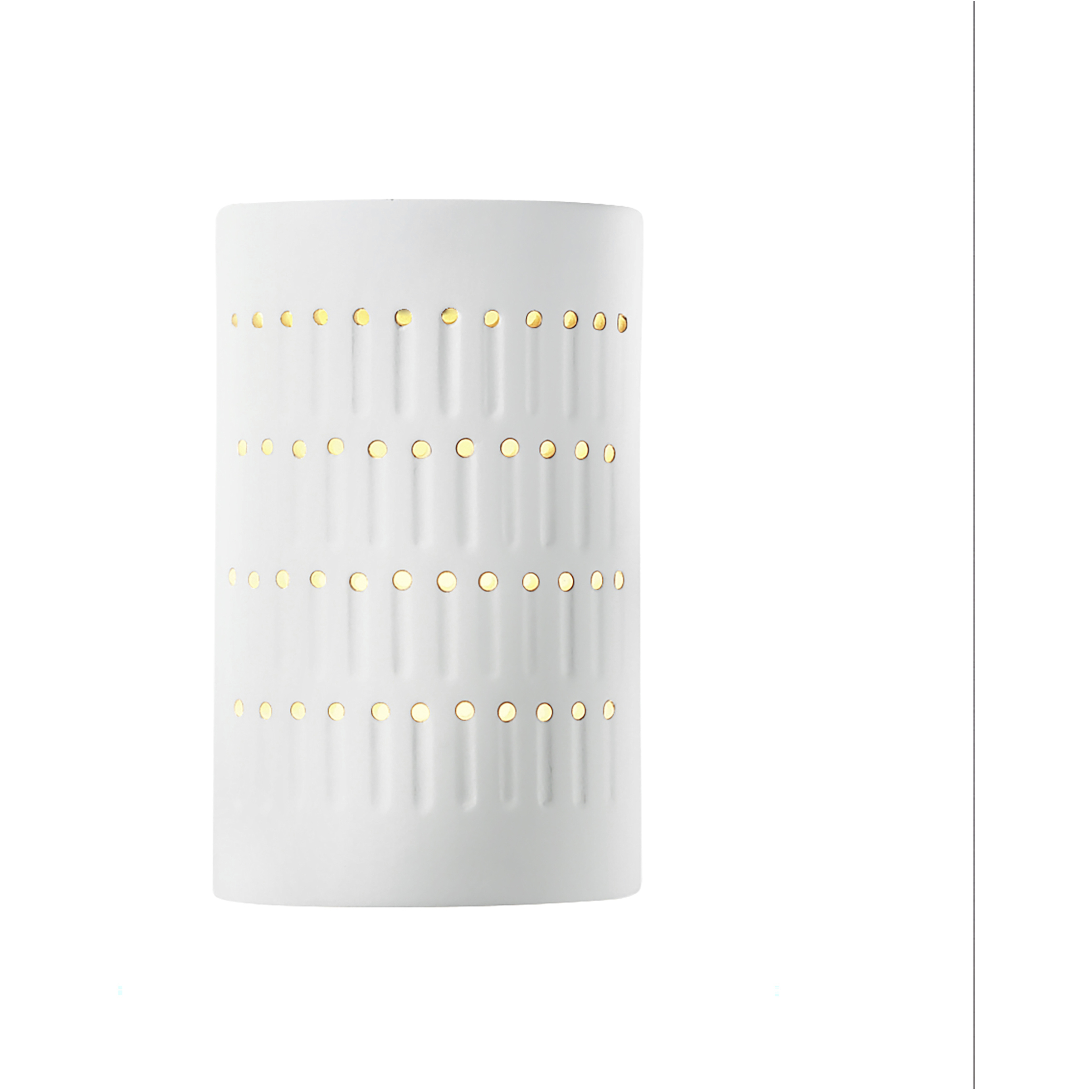Ambiance Cactus Cylinder LED 5.75 inch Gloss White Wall Sconce Wall Light, Small