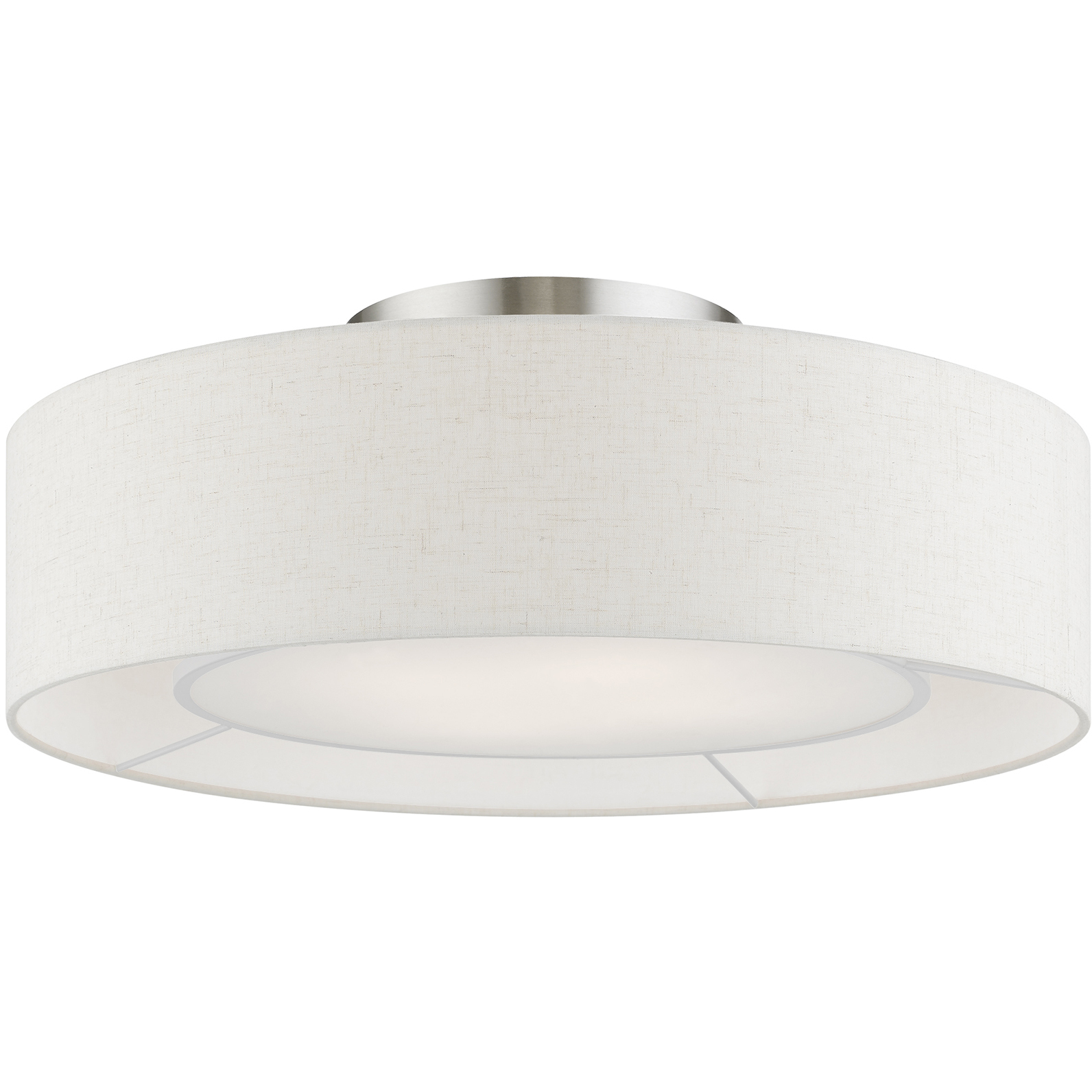Ellsworth 4 Light 21 inch Brushed Nickel Semi-Flush Ceiling Light