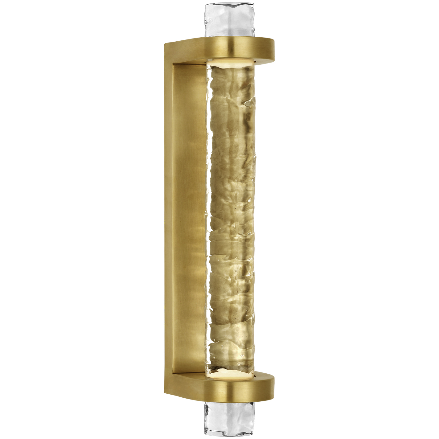 Marie Flanigan Theron LED 3.25 inch Soft Brass and Clear Wavy Glass Linear Bath Sconce Wall Light