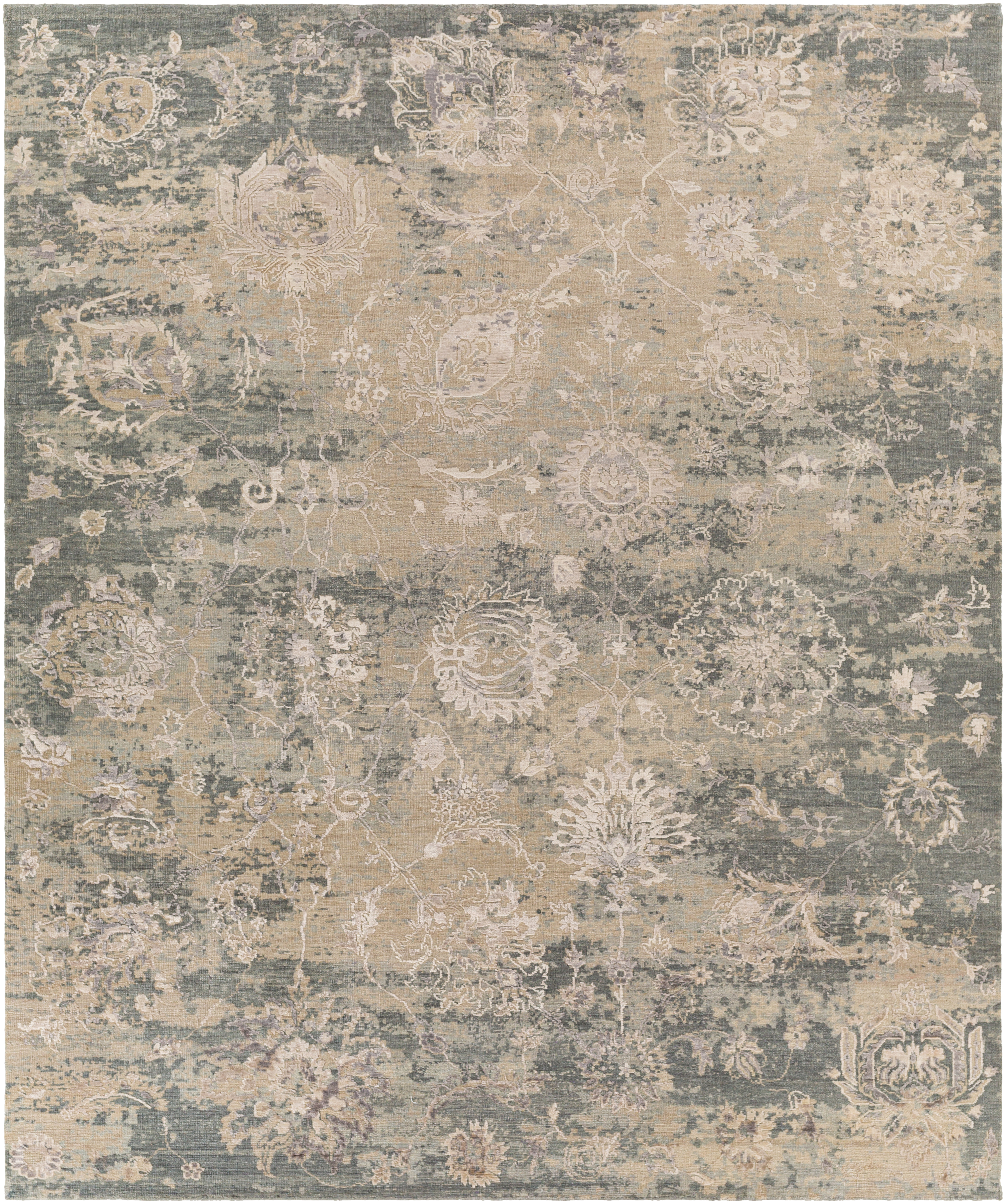 Sufi 120 X 96 inch Charcoal Rug in 8 x 10, Rectangle