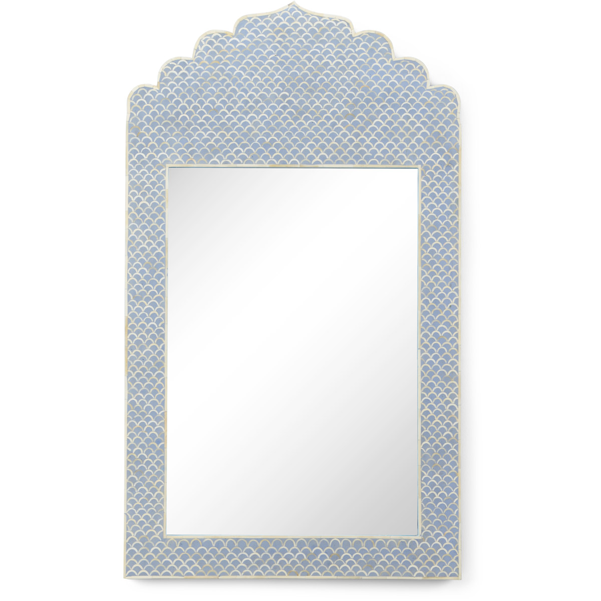 Chelsea House 48 X 28 inch Cream/Light Blue/Clear Wall Mirror