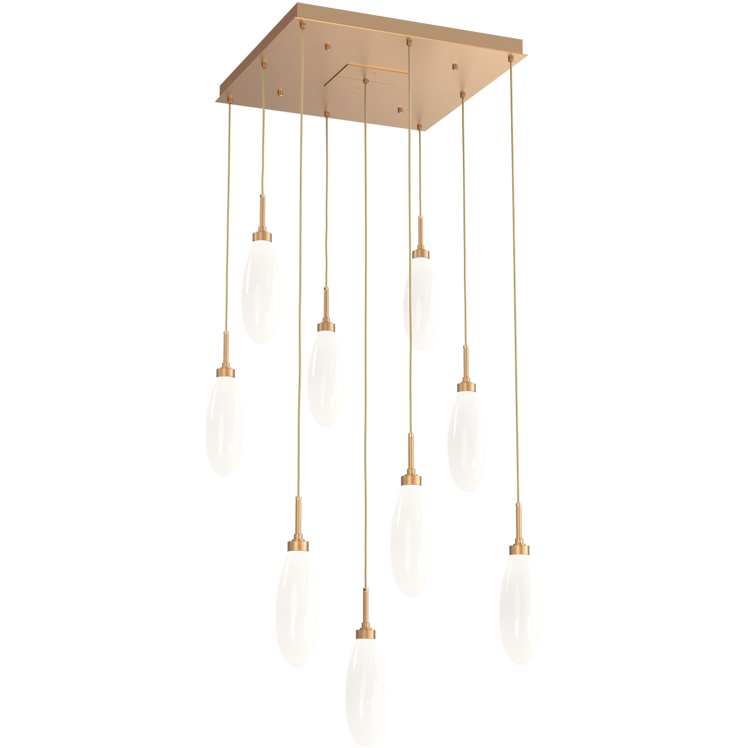 Fiori LED Novel Brass Multi-Port Ceiling Light, Square Multi-Port