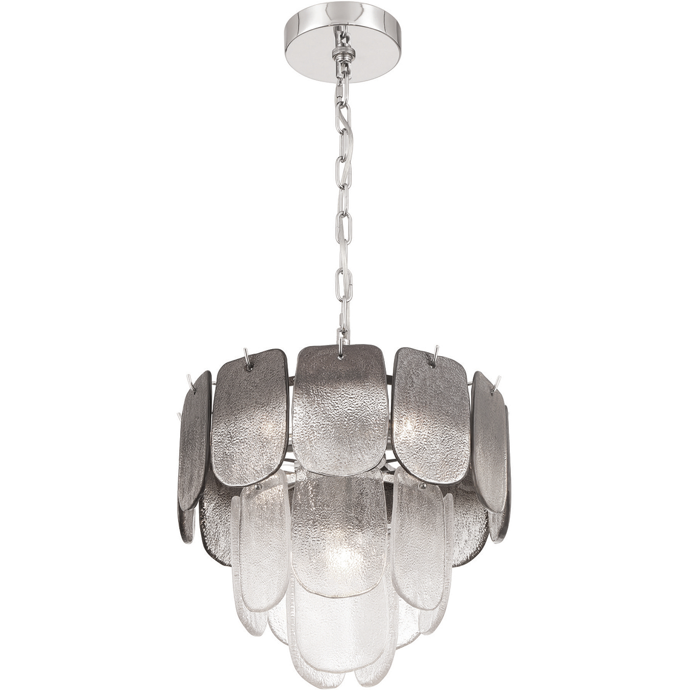 Bianca 5 Light 15.75 inch Polished Nickel Pendant Ceiling Light in Crystalline Smoke