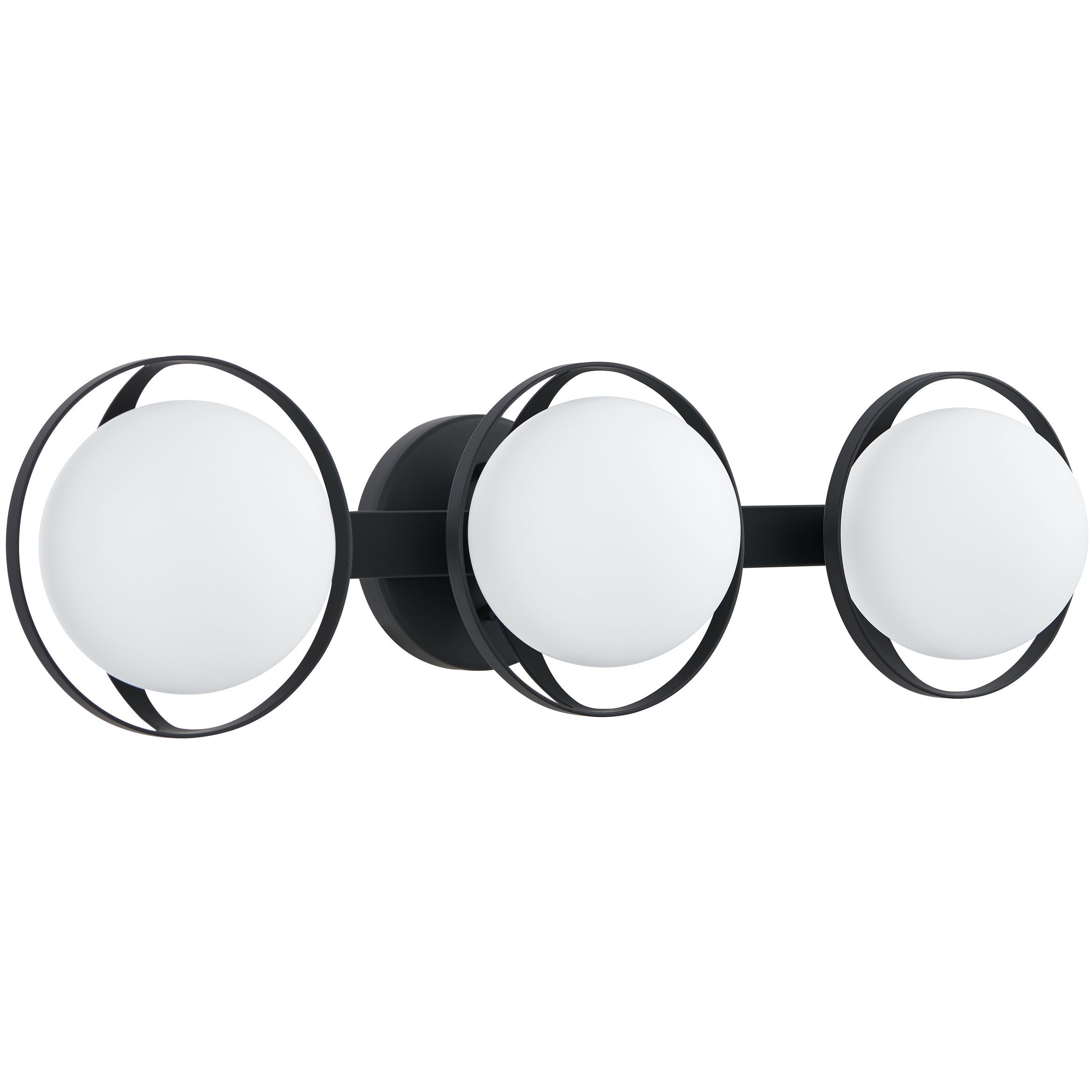 Parker 3 Light 24 inch Matte Black Vanity Light Wall Light