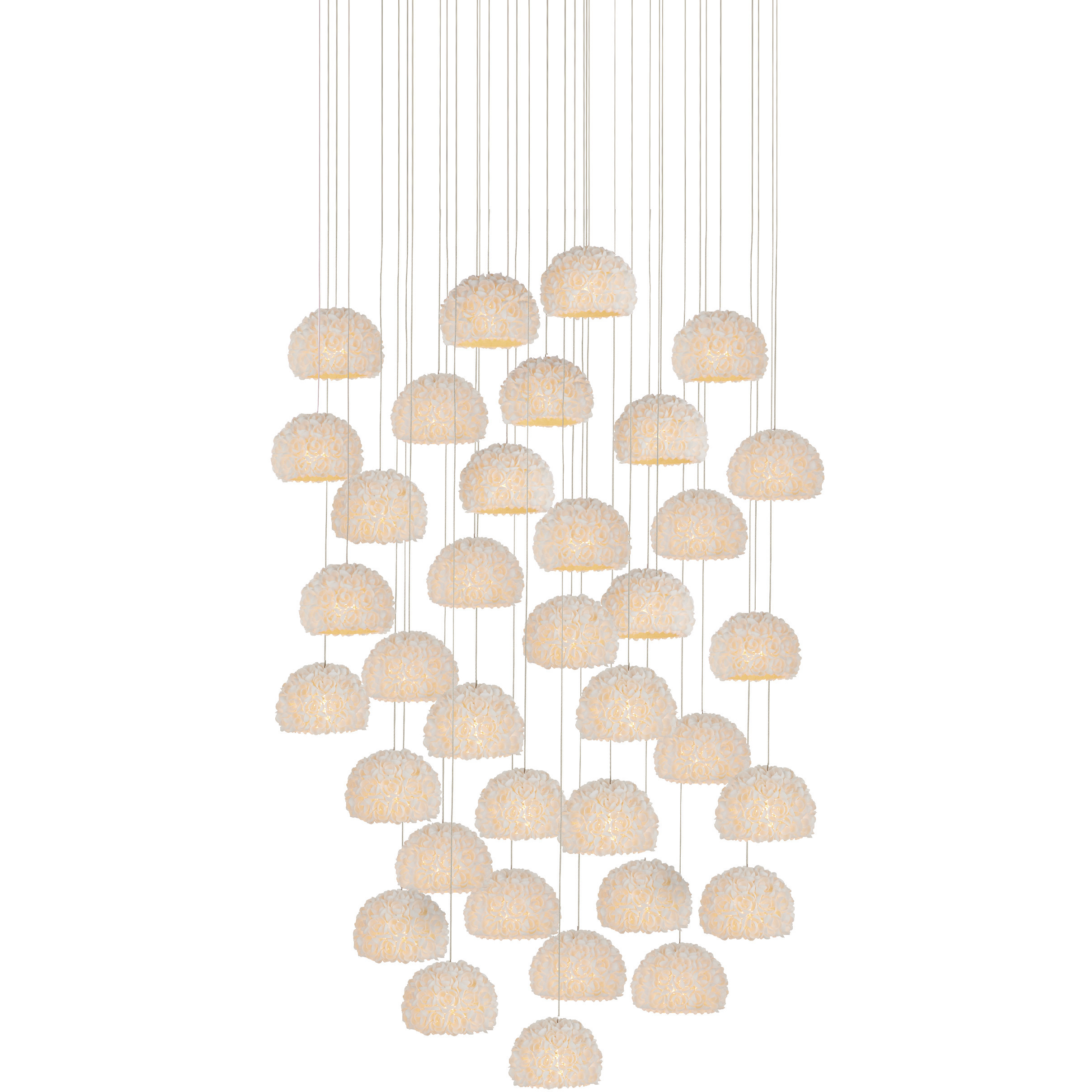 Virtu 36 Light 33 inch Silver Multi-Drop Pendant Ceiling Light